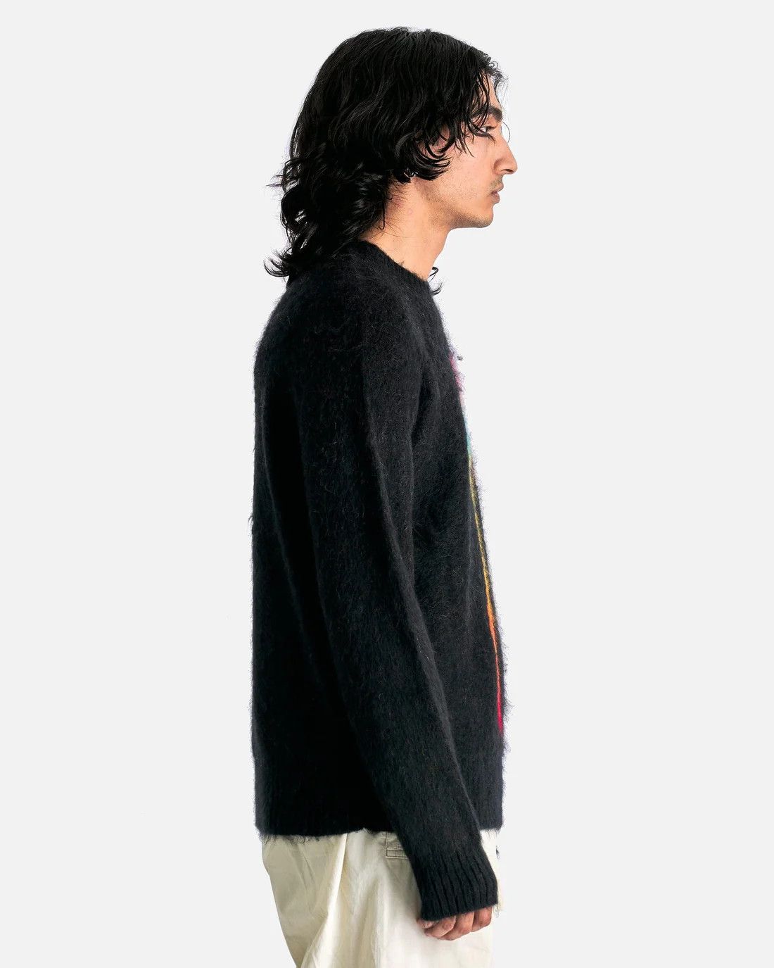 Casablanca o1mle0326 Rainbow Mushroom Mohair Jumper Sweater in Black Size US L / EU 52-54 / 3 - 2 Thumbnail