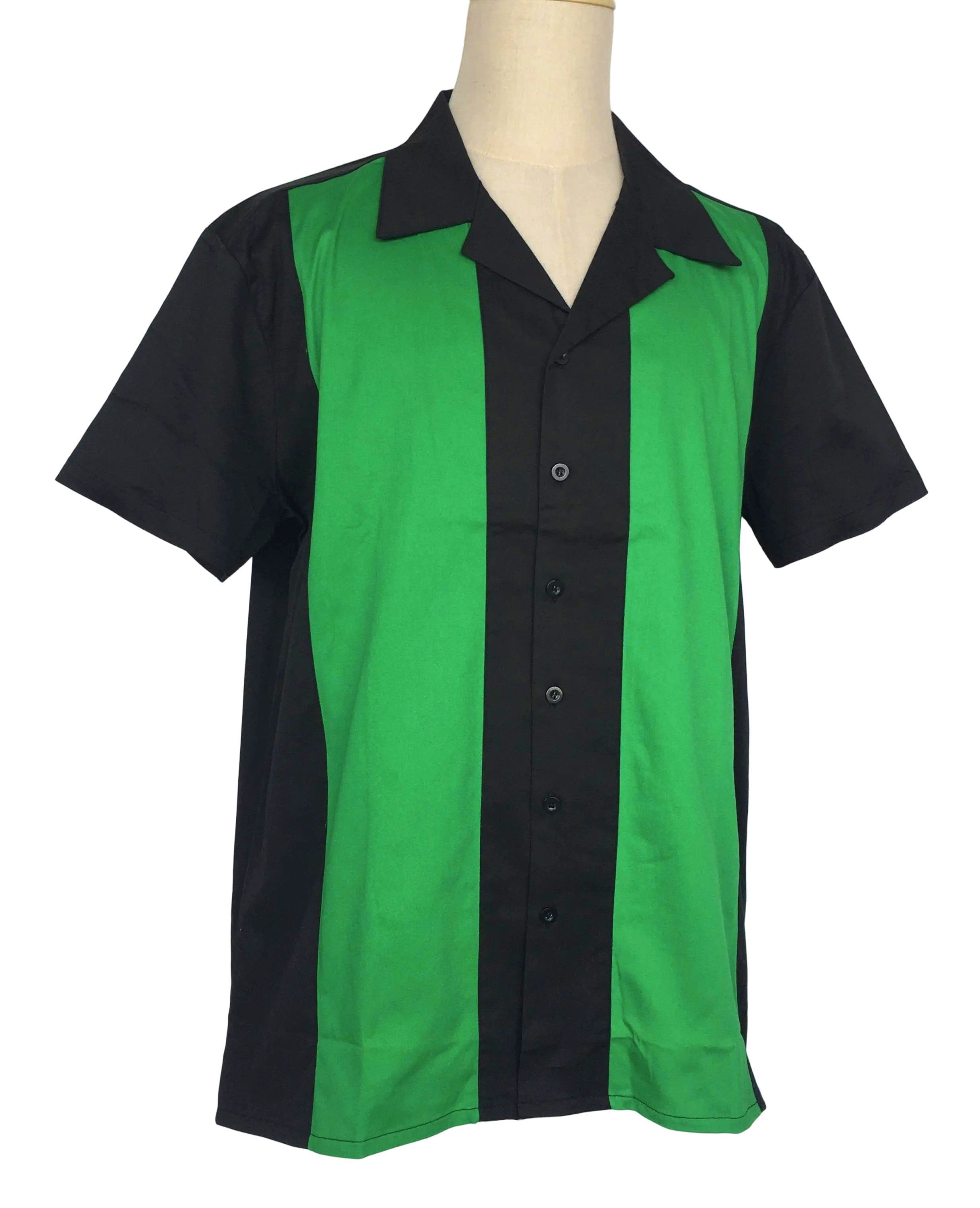 Other Retro Two-tone Men Shirt Solid Casual Shirt Green Size US XXL / EU 58 / 5 - 3 Thumbnail