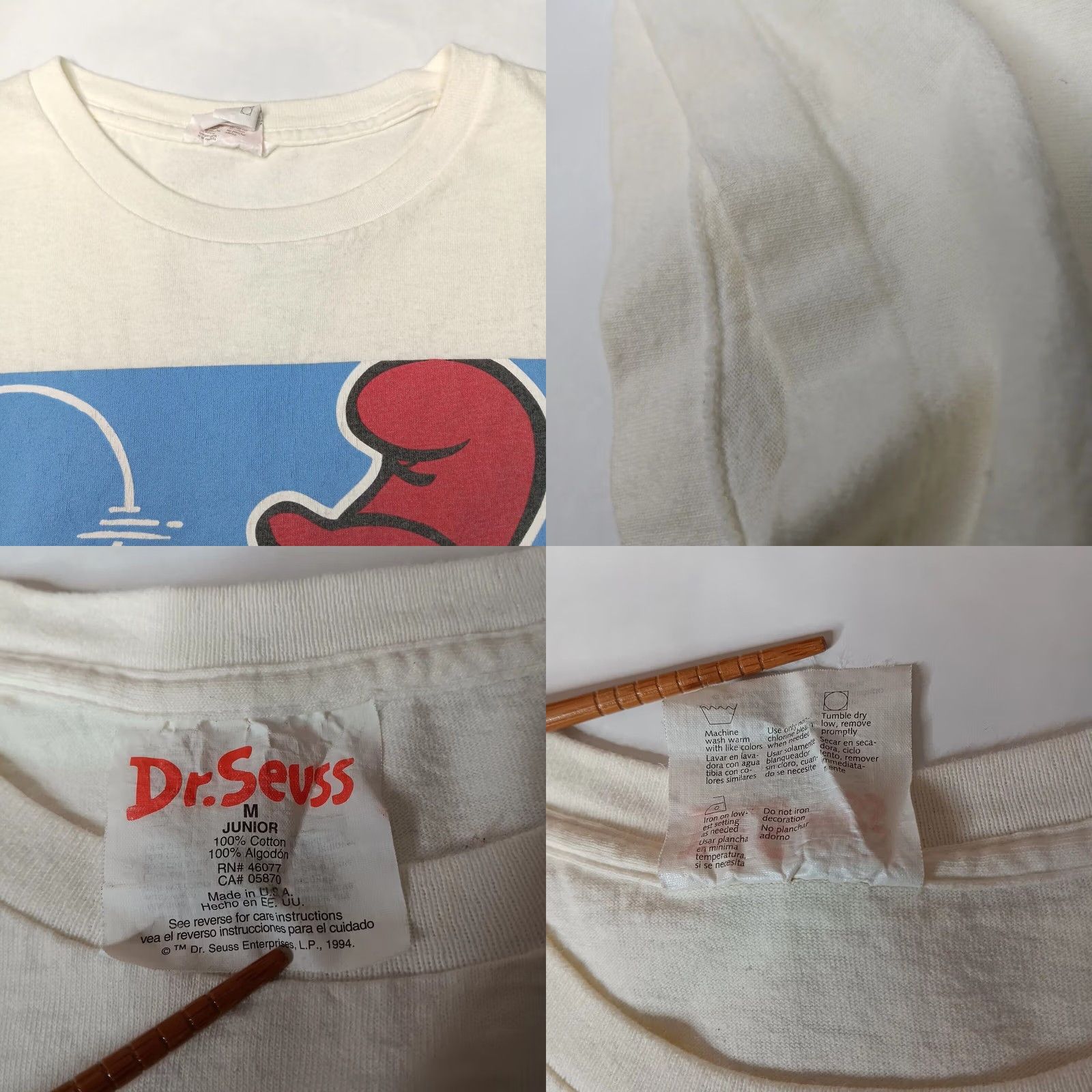 Vintage VINTAGE Dr Seuss White Shirt Medium M Sam I Am Green Eggs And Ham T-Shirt Men Size US M / EU 48-50 / 2 - 9 Thumbnail