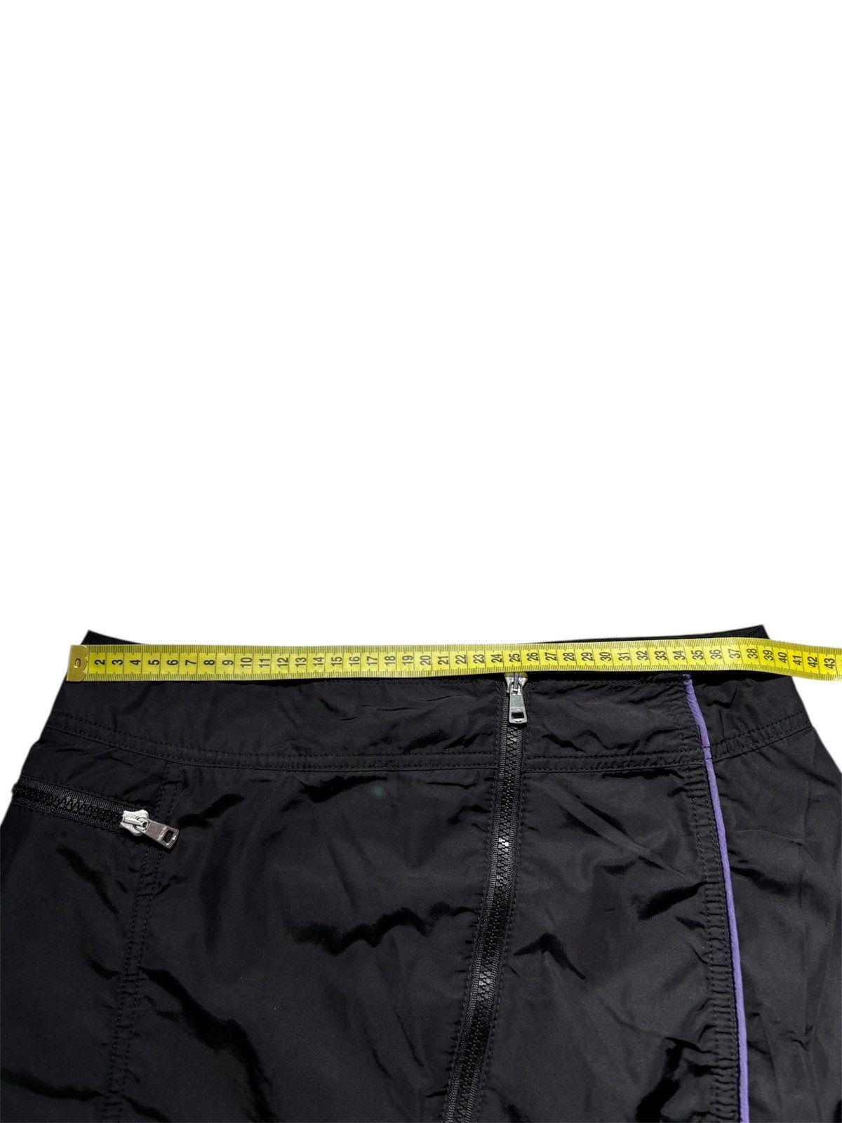 Japanese Brand Marc Cain Avant Garde Nylon Skirt Asymmetrical Zip Front Size 32" / US 10 / IT 46 - 10 Thumbnail