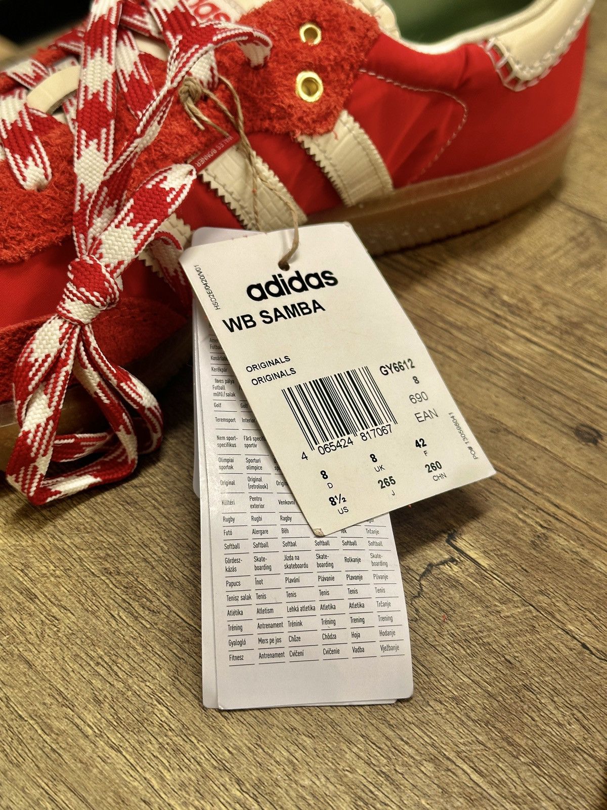 Adidas × Wales Bonner Adidas Samba Wales Bonner Red White Size 8.5 Size US 8.5 / EU 41-42 - 3 Thumbnail