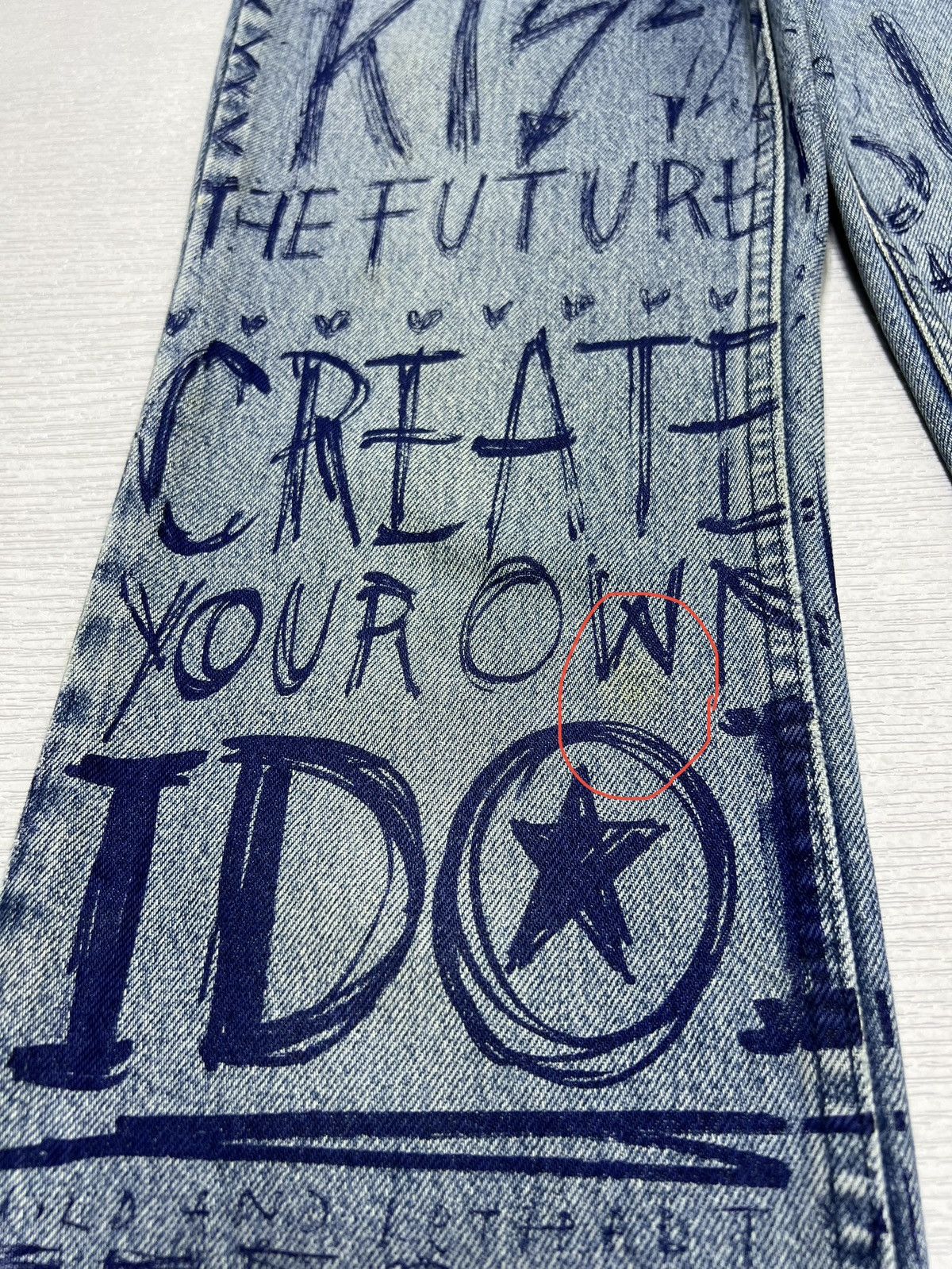 Walter Van Beirendonck W&LT Archives - A/W 1997 - Pen Graffiti Denim Jeans Size US 28 / EU 44 - 9 Thumbnail