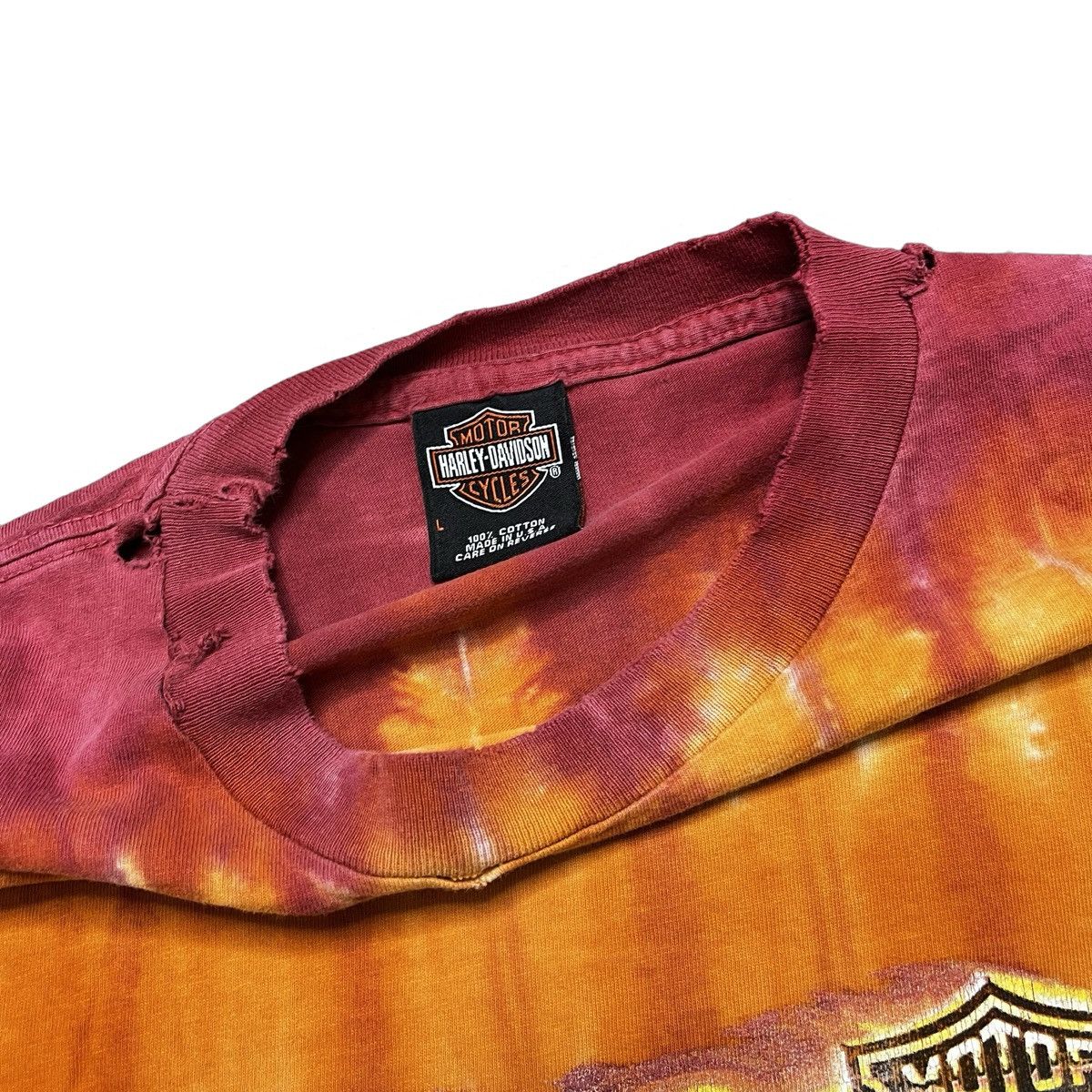 Harley Davidson × Vintage vintage thrashed tye dye harley davidson tshirt Size US L / EU 52-54 / 3 - 6 Thumbnail