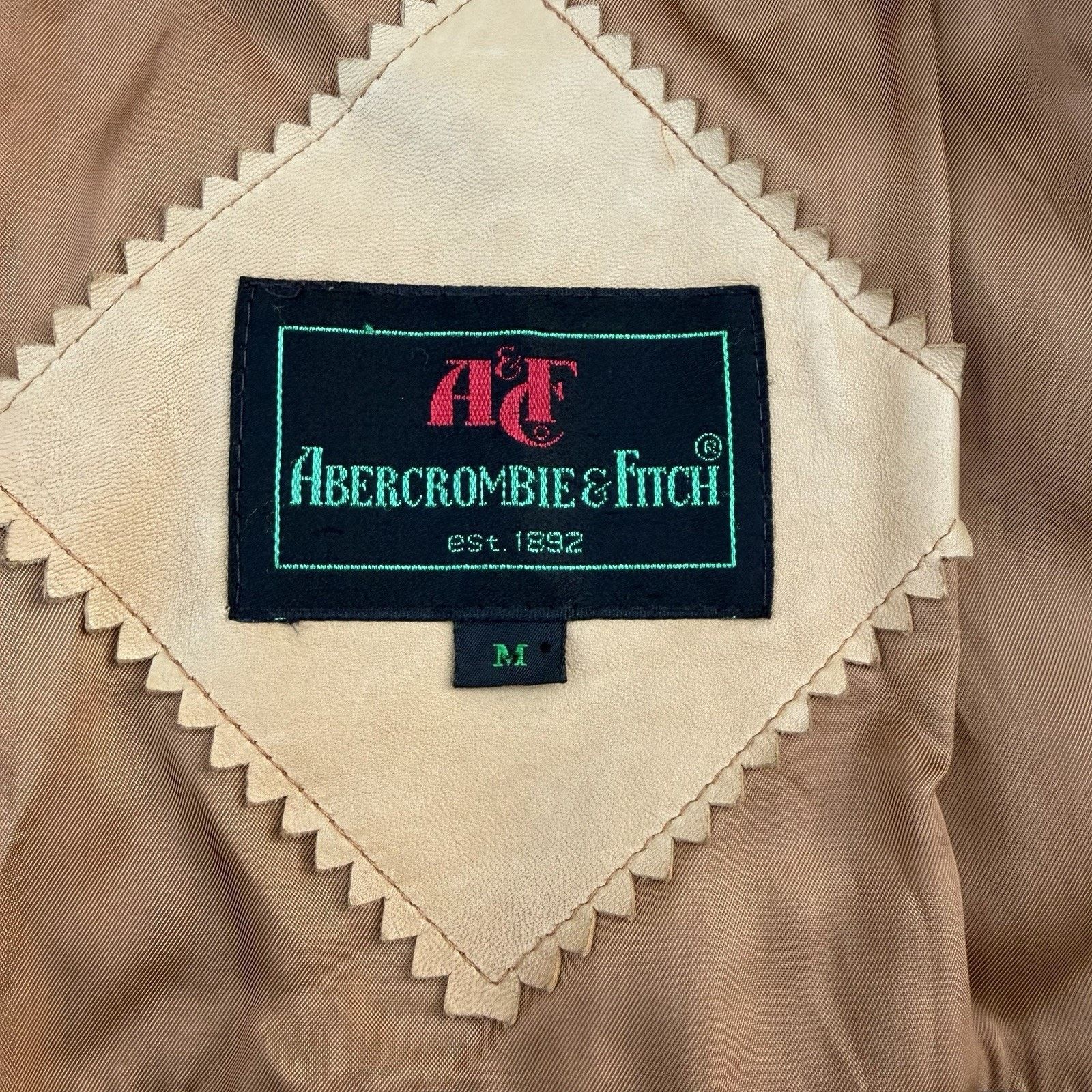 Abercrombie & Fitch × Vintage Vintage 80s Abercrombie & Fitch Bomber Leather Jacket Size US M / EU 48-50 / 2 - 6 Thumbnail