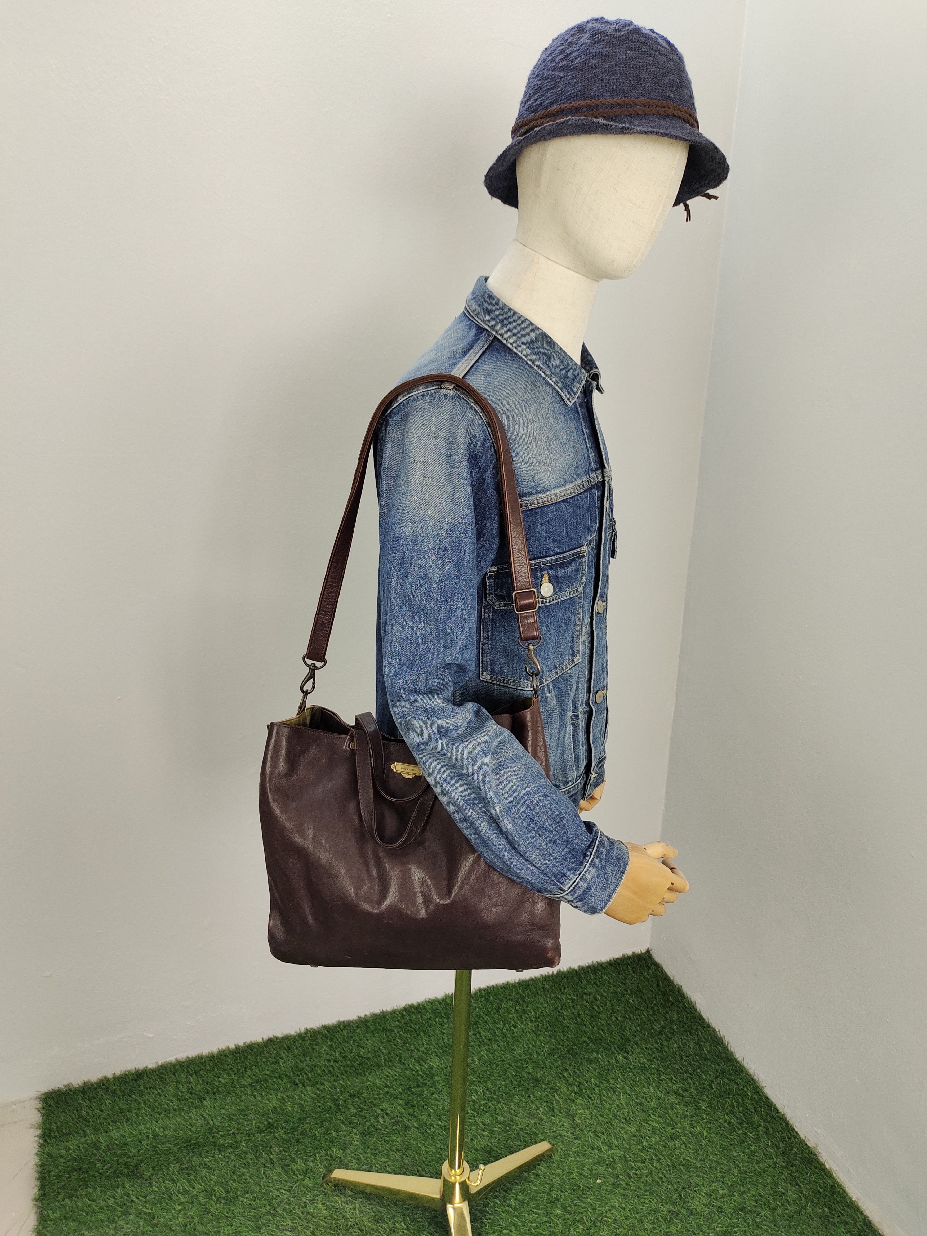 Japanese Brand Vintage Efffys Closet Handmade In Japan Leather Shoulder Bag Size ONE SIZE - 2 Thumbnail