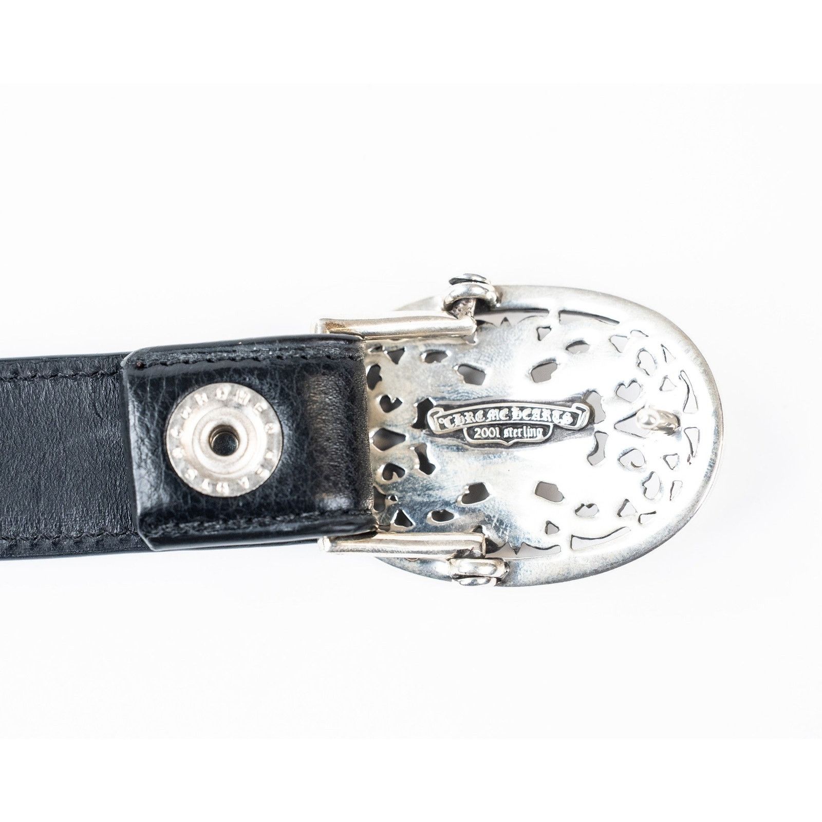 Chrome Hearts Black Thin Soft Leather Strap Size 34 - 7 Thumbnail
