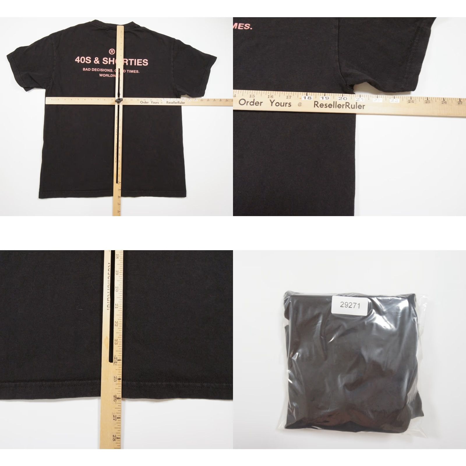 Vintage VINTAGE 40s & Shorties Shirt Mens Large Black Streetwear T-Shirt Skateboard Adult L Black Graphic Tee Mens Size US L / EU 52-54 / 3 - 8 Thumbnail