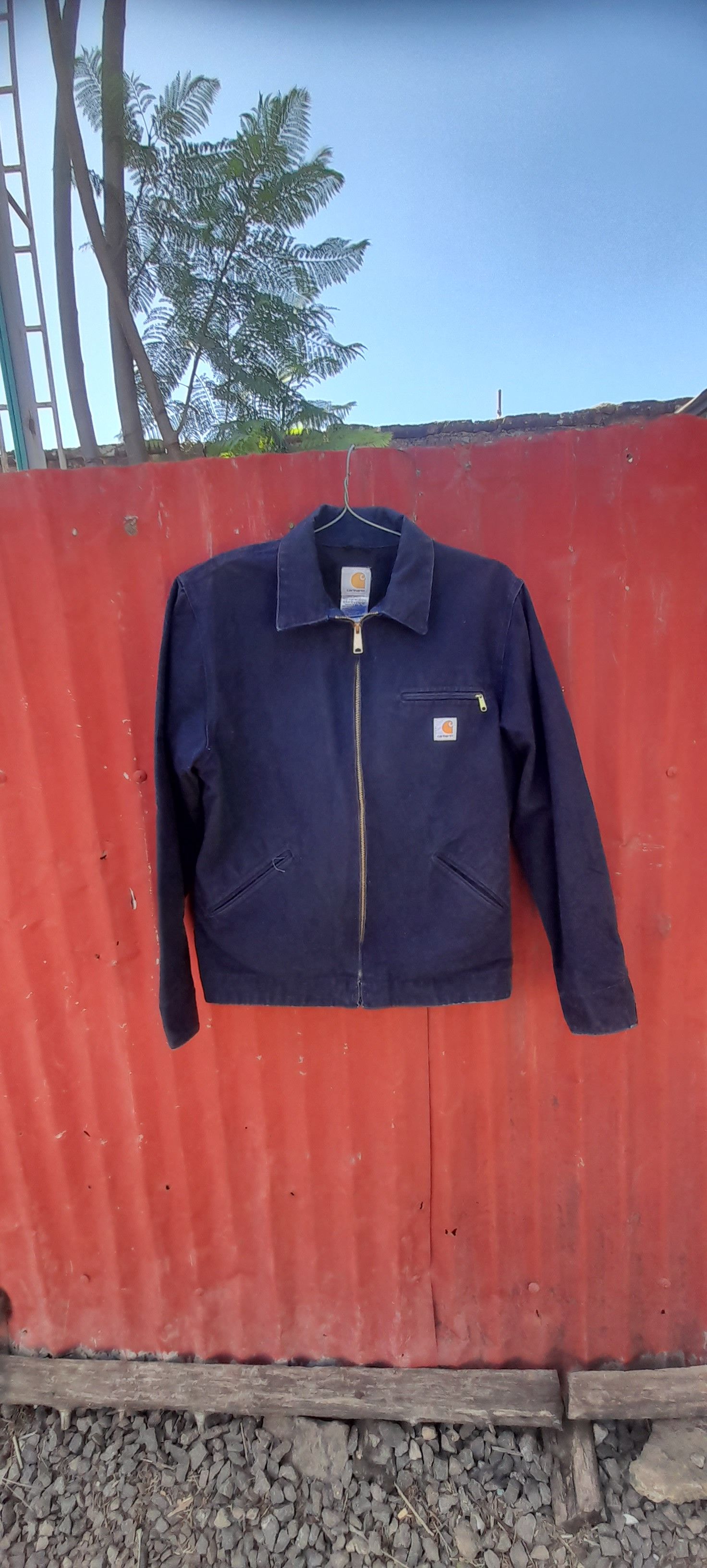 Carhartt Vintage Carhartt detroit blue unlined EJ196MDT Medium Jacket Size US M / EU 48-50 / 2 - 5 Thumbnail