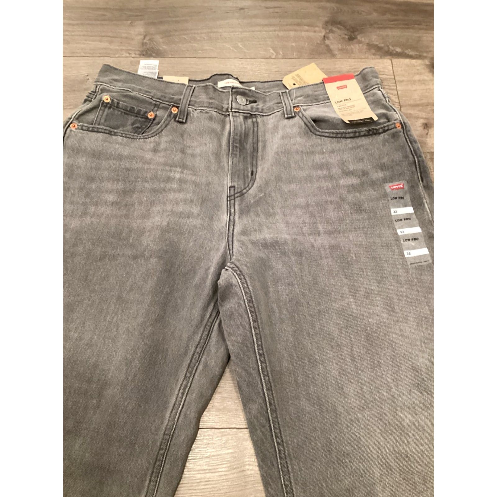 Levi's Levi's Jeans 32 Gray/Black Splatter Straight Leg 100% Cotton Denim Womens Regular Inseam 29" Size US 32 / EU 48 - 4 Thumbnail