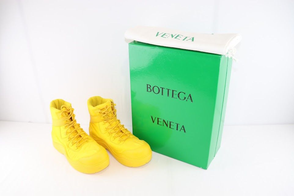 Bottega Veneta o1rshd1 Puddle Bomber Fabric Boots in Egg Yolk Color Size US 11 / EU 44 - 10 Thumbnail