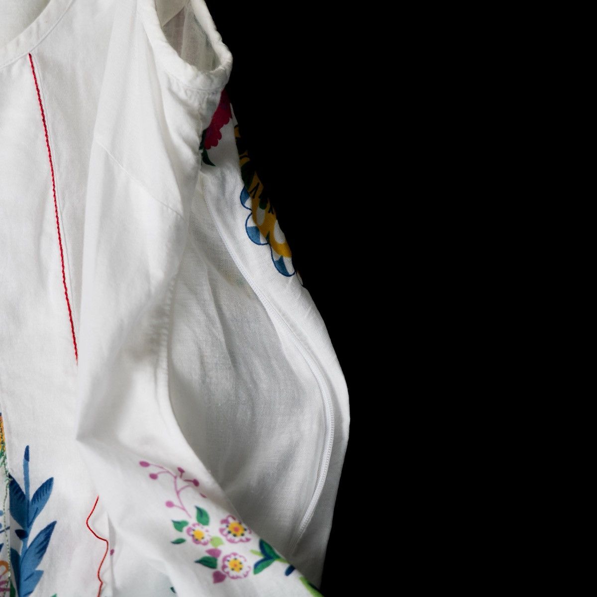 Desigual Desigual Wmns White Floral Tank Top Sleeveless Blouse Summer Size S / US 4 / IT 40 - 7 Thumbnail