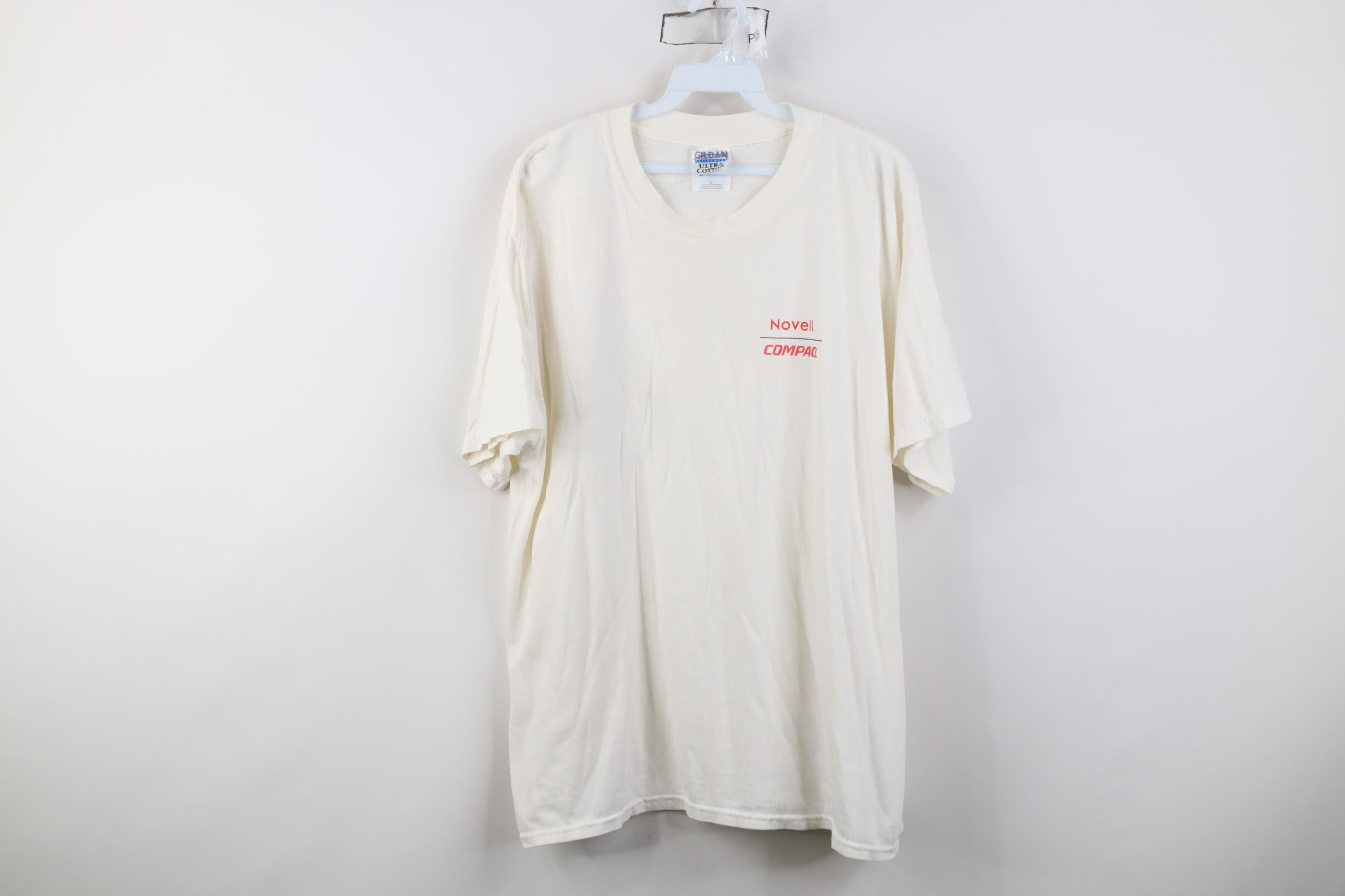 Vintage Vintage 90s Y2K Novell Compaq Computers Short Sleeve T-Shirt Size US XL / EU 56 / 4 - 1 Thumbnail