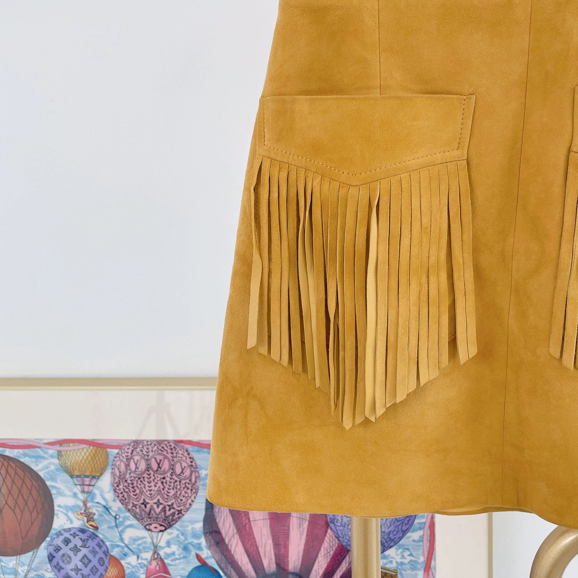 Miu Miu MIUMIU yellow tassel skirt 38 Size 26" / US 2 / IT 38 - 5 Thumbnail