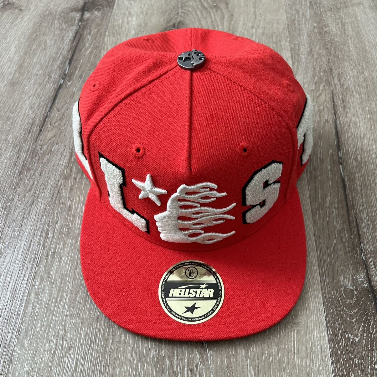 HELLSTAR Hellstar OG patch Fitted Hat red 7 3/8 | Grailed
