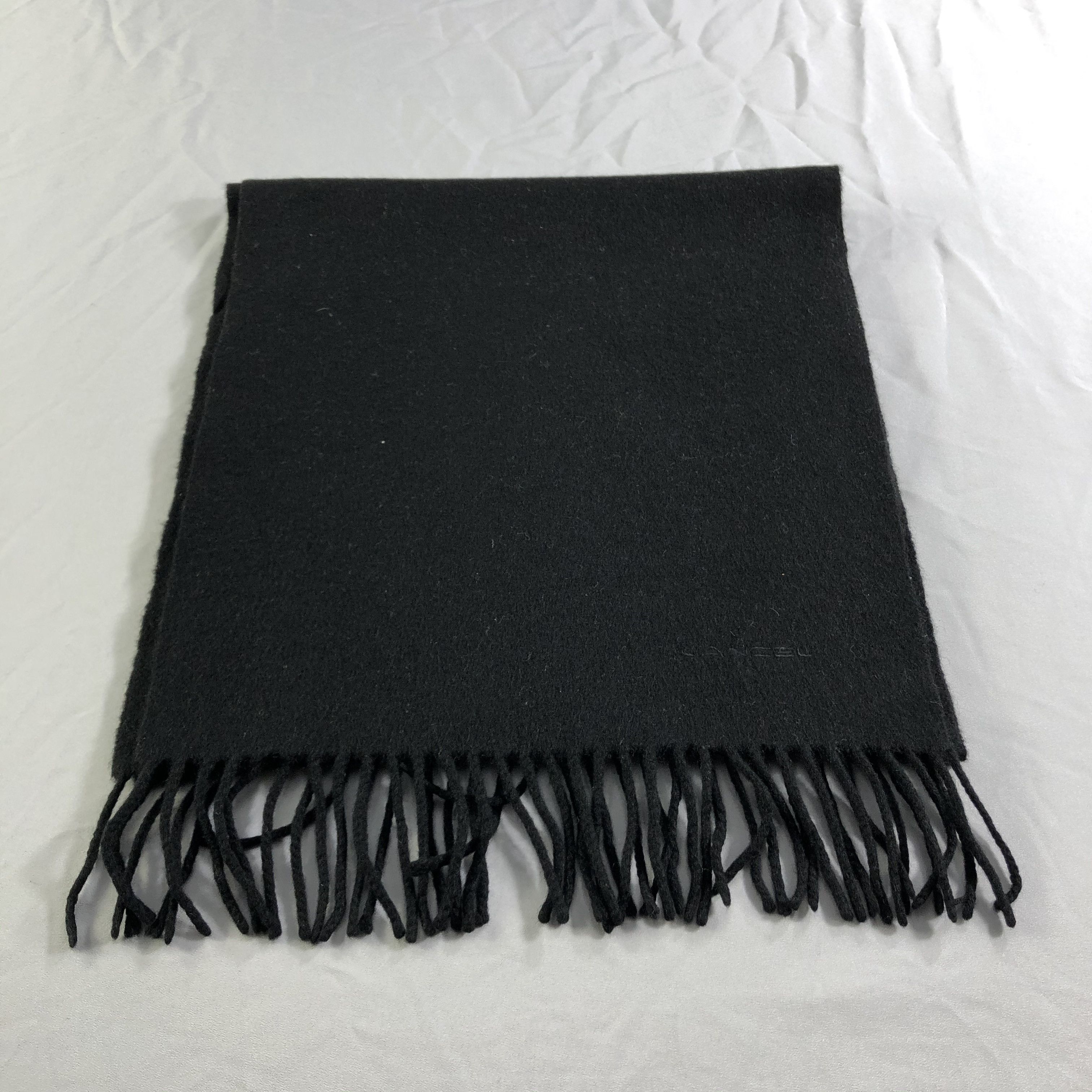 Lancel Lancel Plain Cashmere Scarf Muffler Neckwear V2370 Size ONE SIZE - 2 Thumbnail