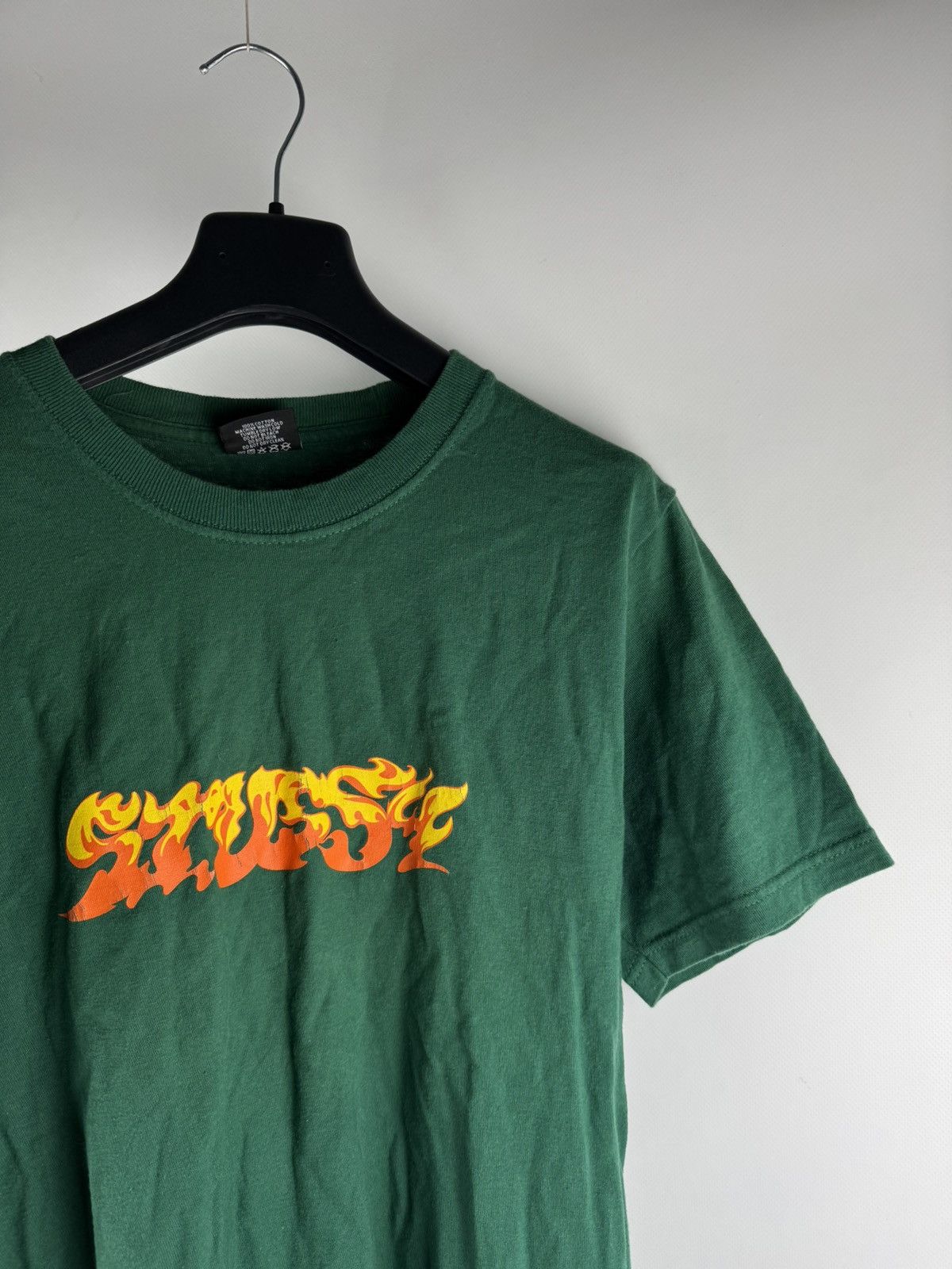 Stussy Stussy Flames 🔥 Heavyweight T-Shirt Dark Green Size US S / EU 44-46 / 1 - 2 Thumbnail