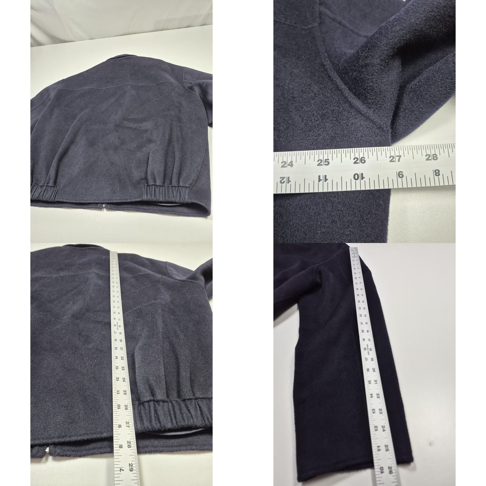 Vintage ROHE Jacket Mens 54 Blue Wool Bomber Full Zip Elastic Hem Unlined Collared Size US L / EU 52-54 / 3 - 8 Thumbnail