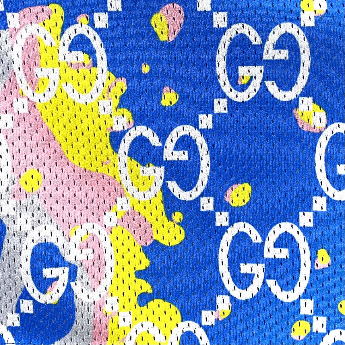 Bravest Studios BLUE COTTON CANDY MEGA G SHORTS *GUCCI PRINT* (S) Size US 30 / EU 46 - 3 Thumbnail