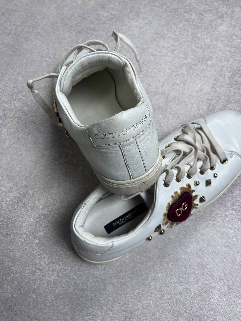 Dolce & Gabbana Vintage Dolce&Gabbana Heart Leather Low Top Sneakers 39 Size US 9 / IT 39 - 3 Thumbnail