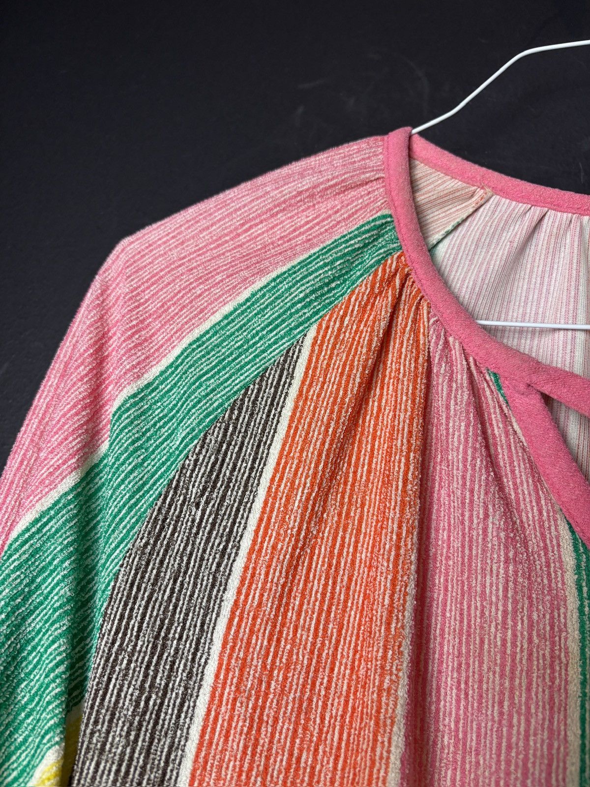 Vintage 1970s Beach Dress Vintage Sun Dress Frock Mod MCM Terry 70s Size ONE SIZE - 5 Thumbnail
