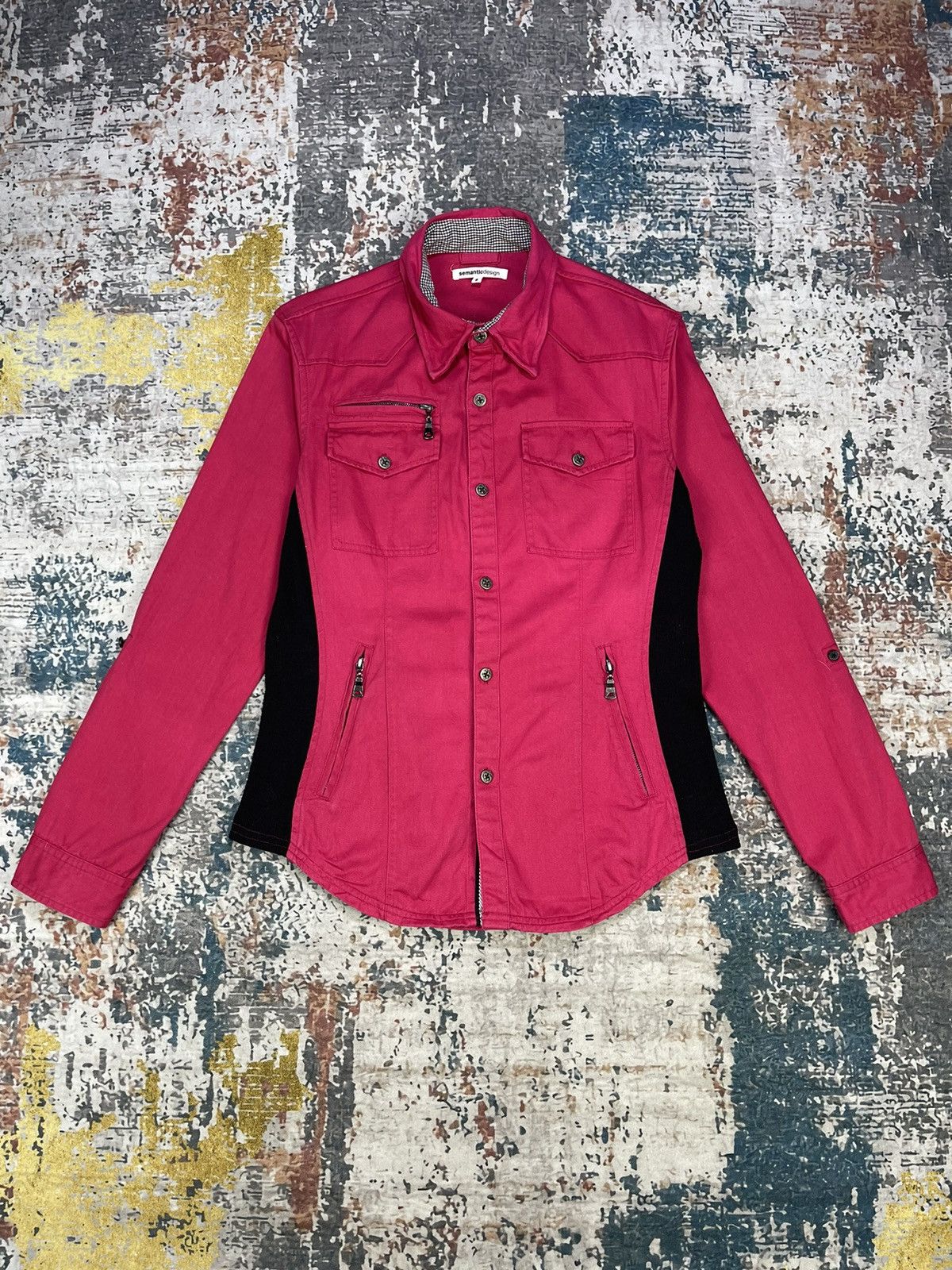 semanticdesign Semantic Design Black Pink Button Overshirt Jackets Size US S / EU 44-46 / 1 - 1 Thumbnail