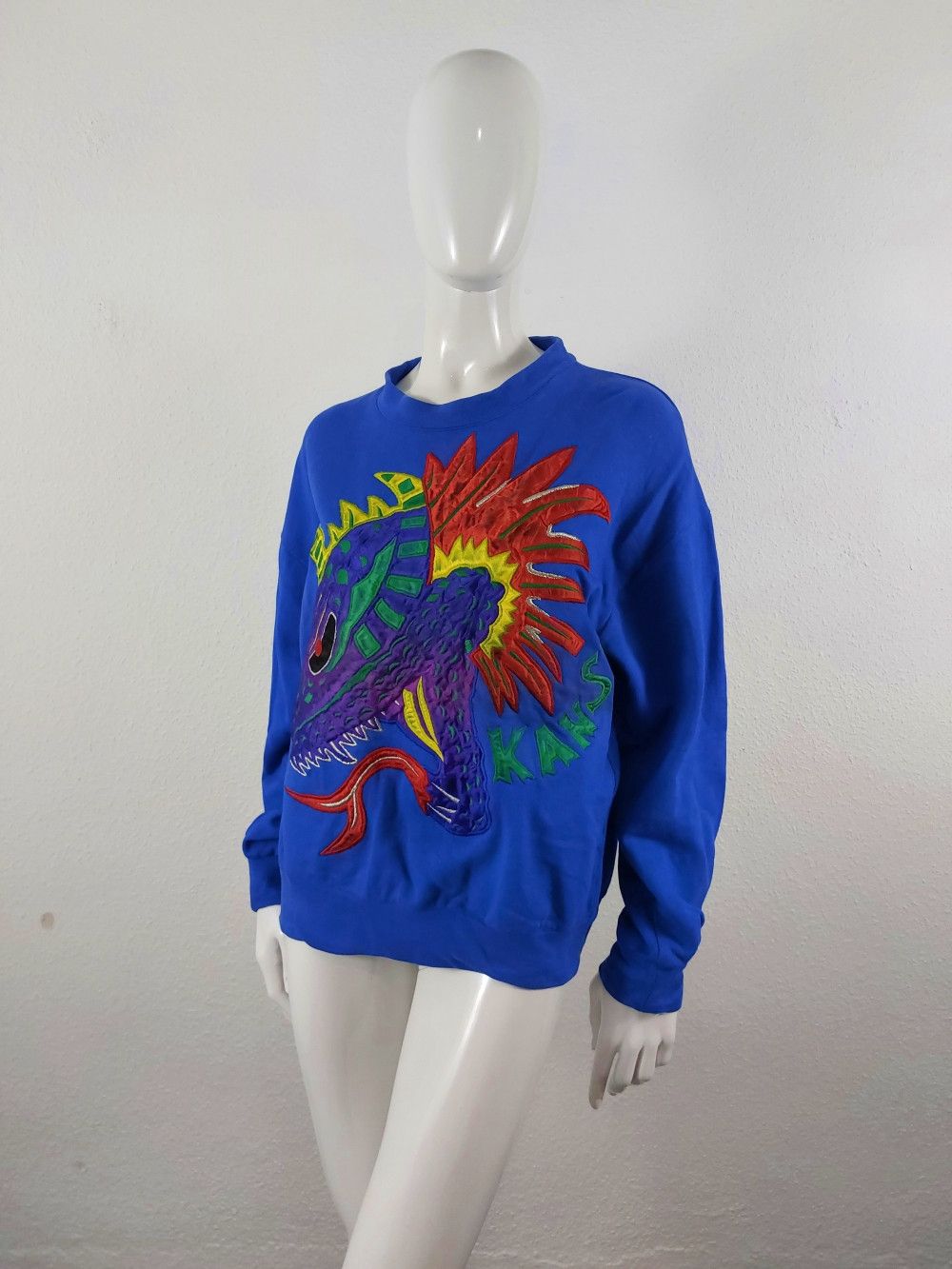 Kansai Yamamoto Kansai Yamamoto Japan Applique Dragon Sweater Pullover Size US M / EU 48-50 / 2 - 2 Thumbnail