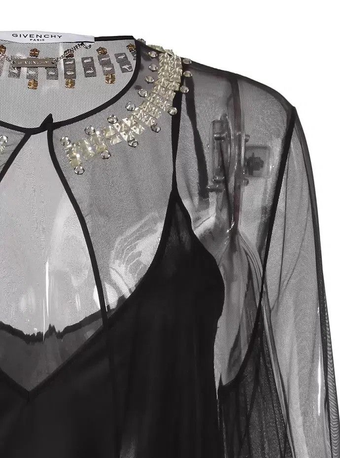 Givenchy Givenchy Crystal Beaded Edge Mesh Jacket Size XS / US 0-2 / IT 36-38 - 6 Thumbnail