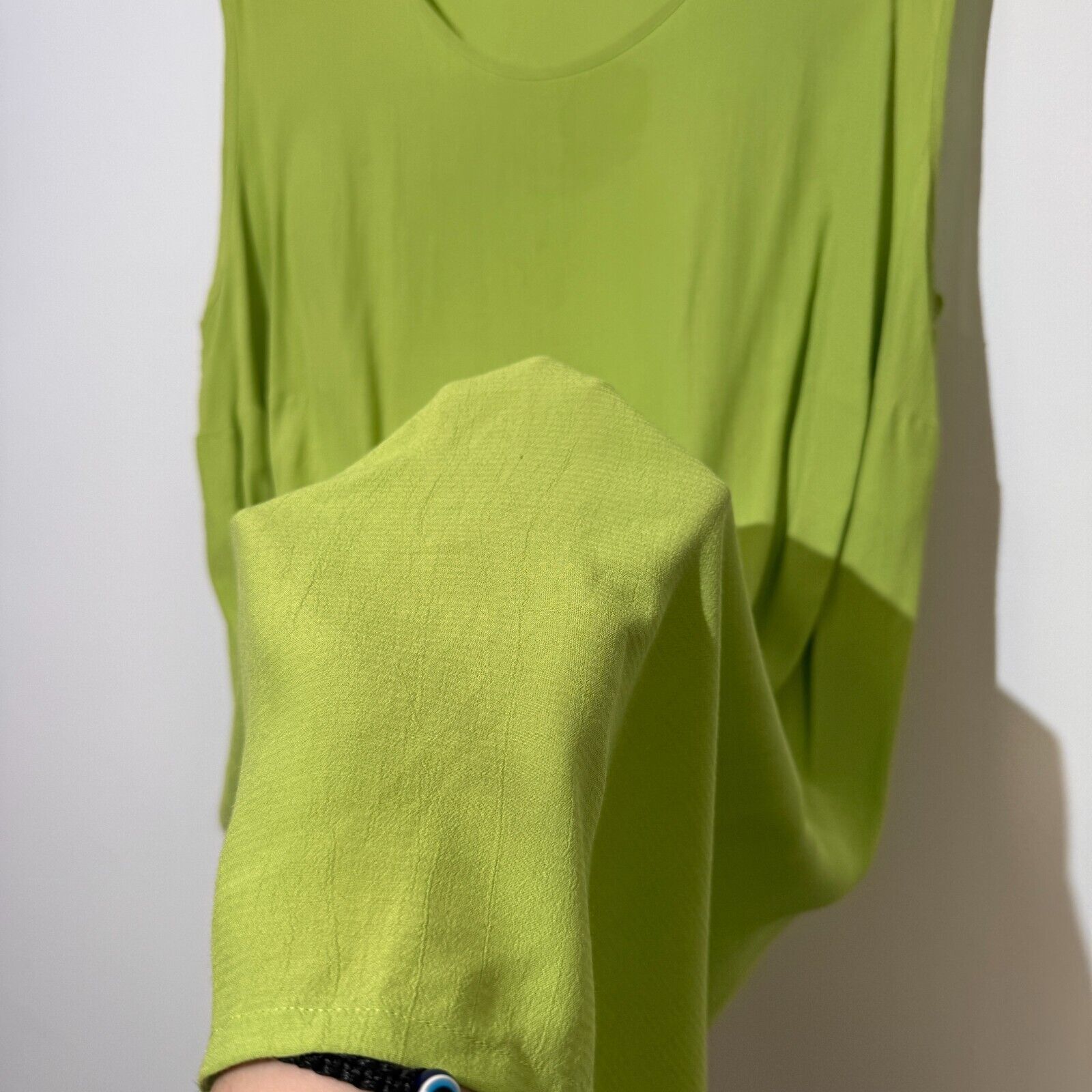 Givenchy × Vintage Vintage Givenchy Unisex Green Viscose Dress Size 18W Size L / US 10 / IT 46 - 9 Thumbnail