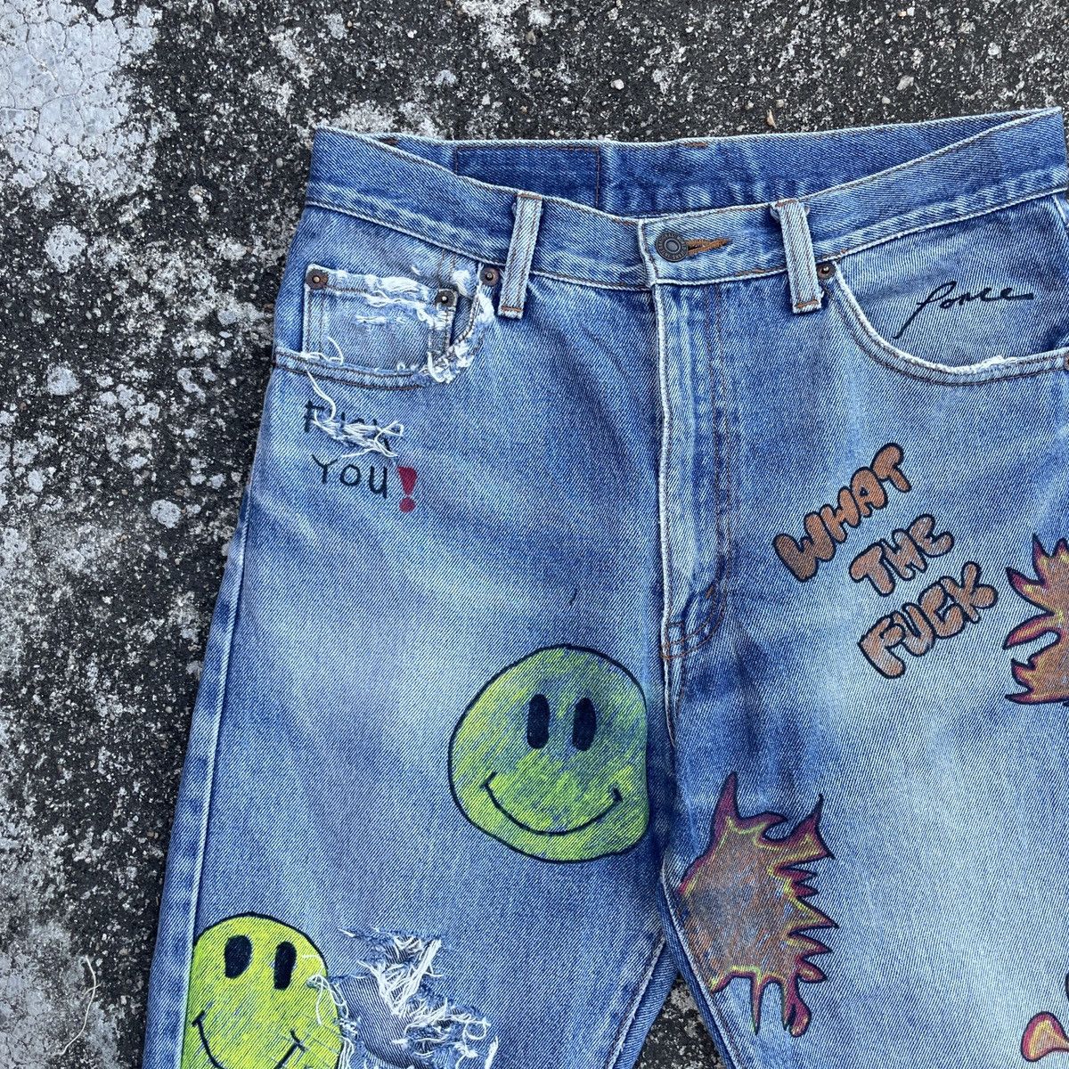 20471120 Vintage Comfort Jeans Custom Distressed Denim Size US 30 / EU 46 - 3 Thumbnail