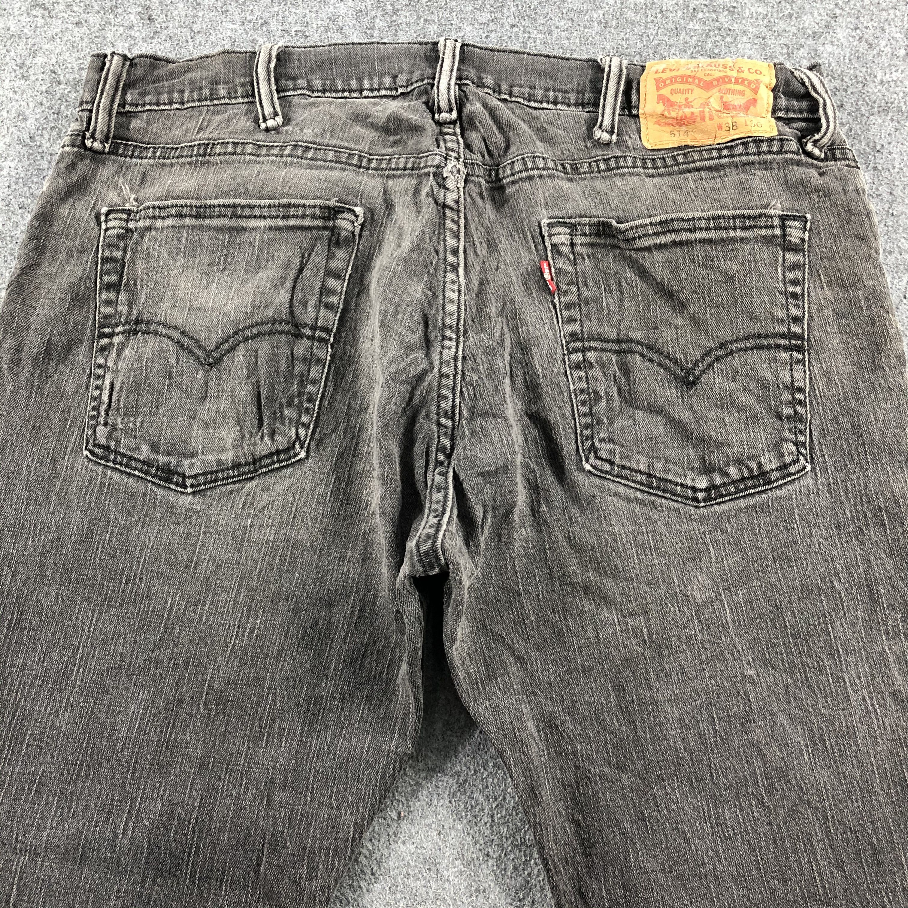 Levi's Vintage Faded Black Levis 514 Jeans-J2380 Size US 36 / EU 52 - 4 Thumbnail