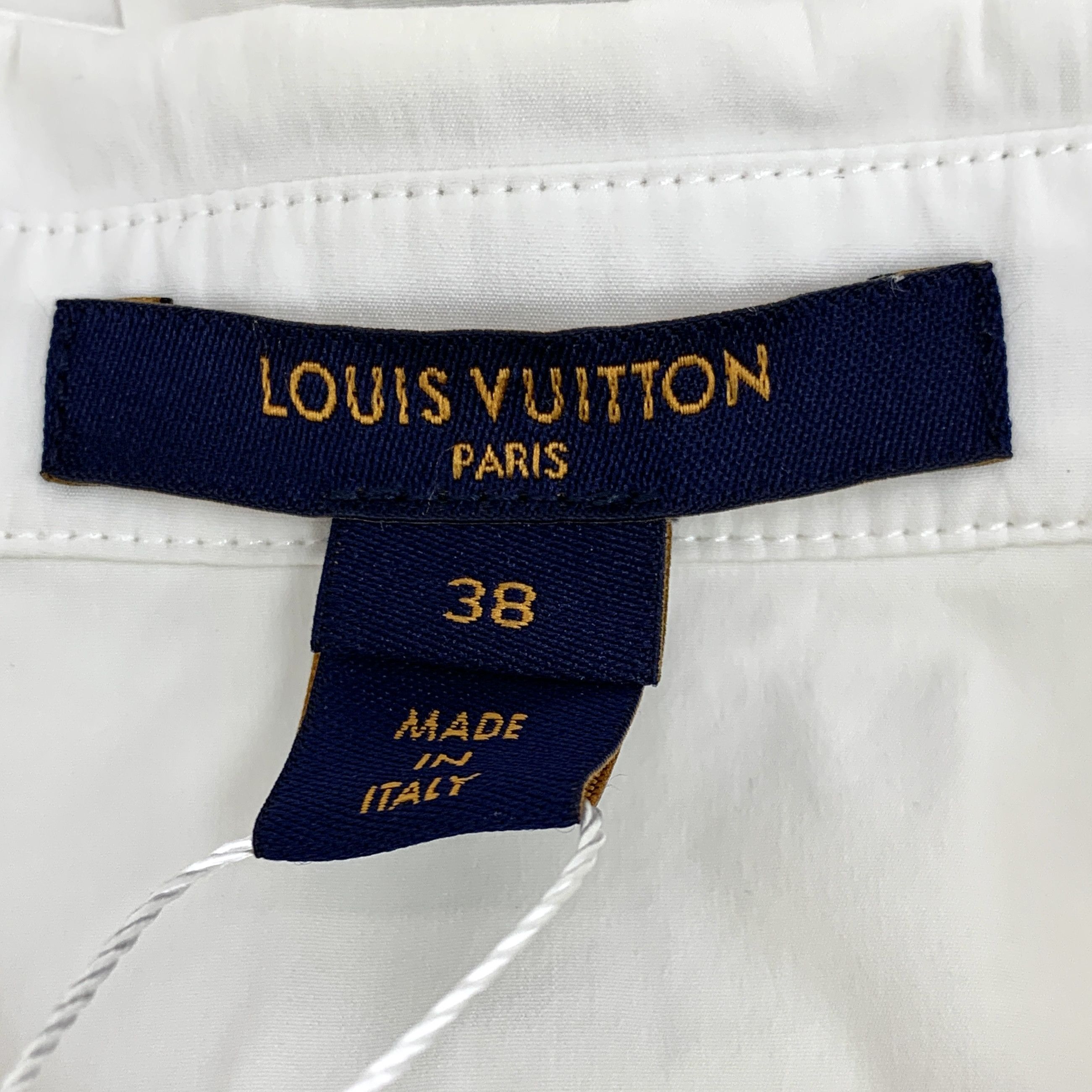 Louis Vuitton Louis Vuitton White Cotton Button-Up Shirt (Size S) Size XS / US 0-2 / IT 36-38 - 2 Thumbnail