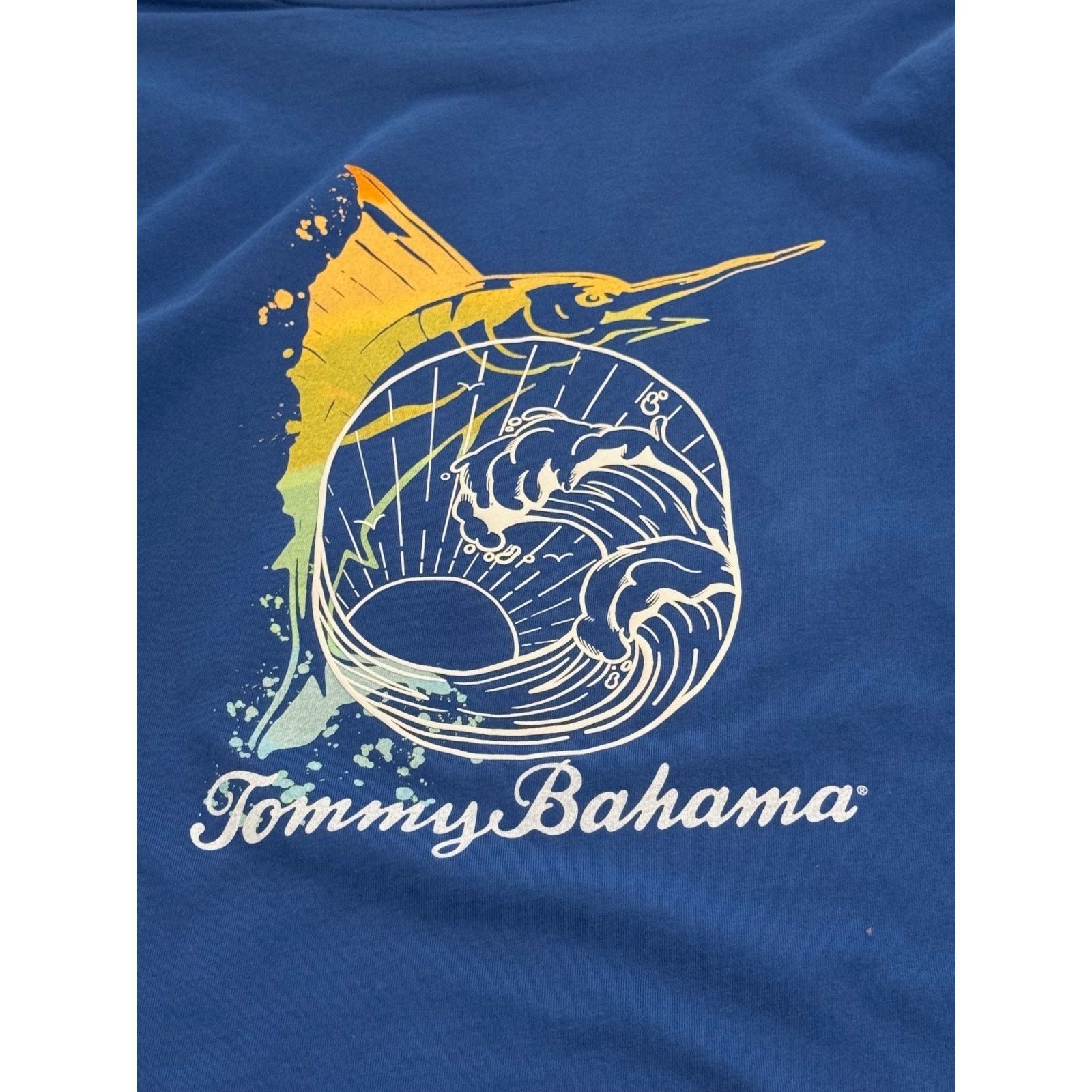 Tommy Bahama NEW TOMMY BAHAMA T-Shirt Marlin Rising Mens Medium Blue NWOT Size US M / EU 48-50 / 2 - 6 Thumbnail