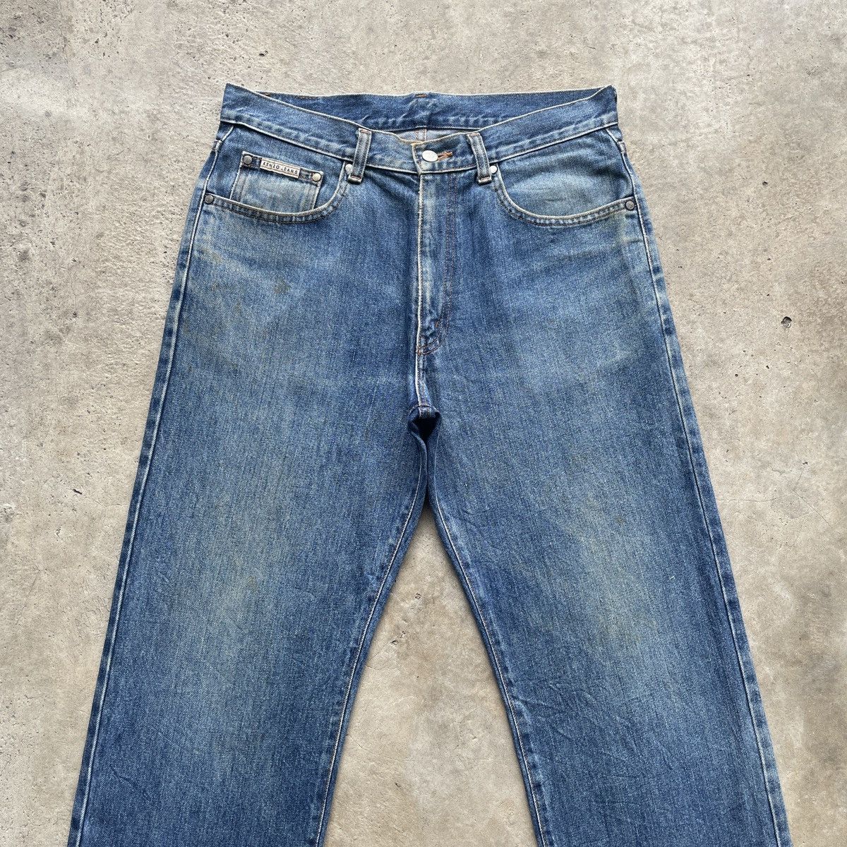 Jean × Kenzo W31x29.5 Vintage Kenzo Jeans Faded Denim Pants Size US 31 - 4 Thumbnail