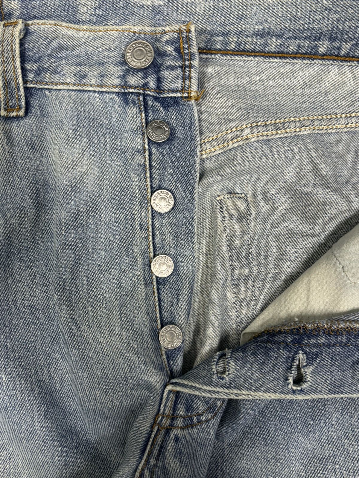 Levi's Vintage 90s Levis 501 Faded Regular Fit Distressed Jeans Size US 30 / EU 46 - 4 Thumbnail