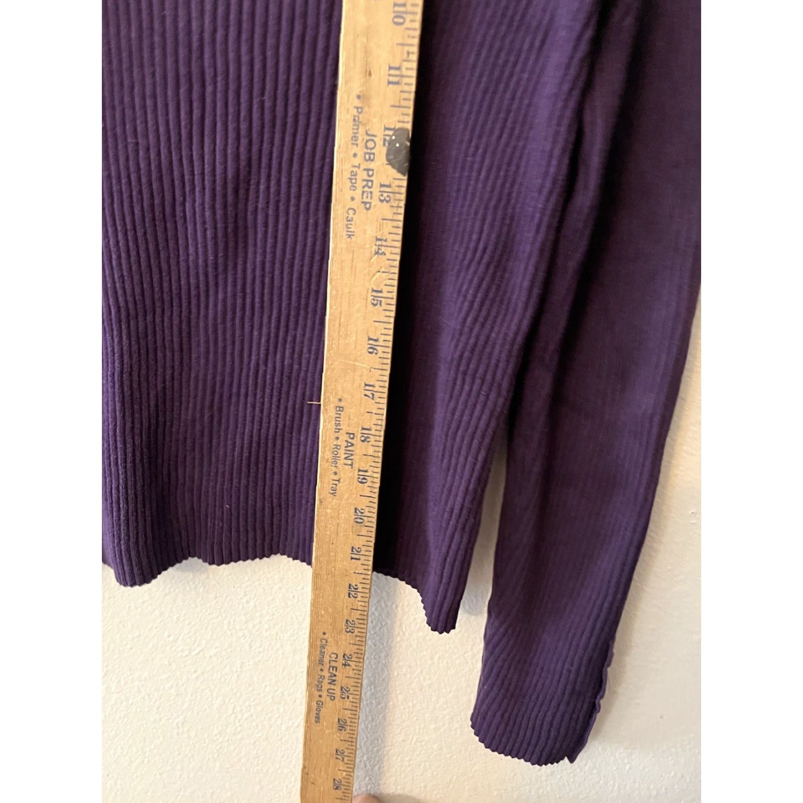 Lands' End Lands' End Womens Small 6-8 Long Sleeve Ribbed Cotton Purple Sweater Shirt? Size S / US 4 / IT 40 - 5 Thumbnail