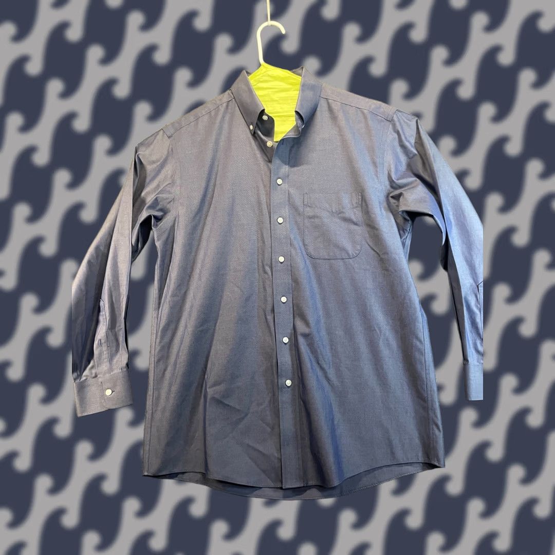 roundtree and yorke gold label fitted dress shirts & Roundtree & Yorke Shirt Mens 16-33 Purple Full Fit @slim-bifold