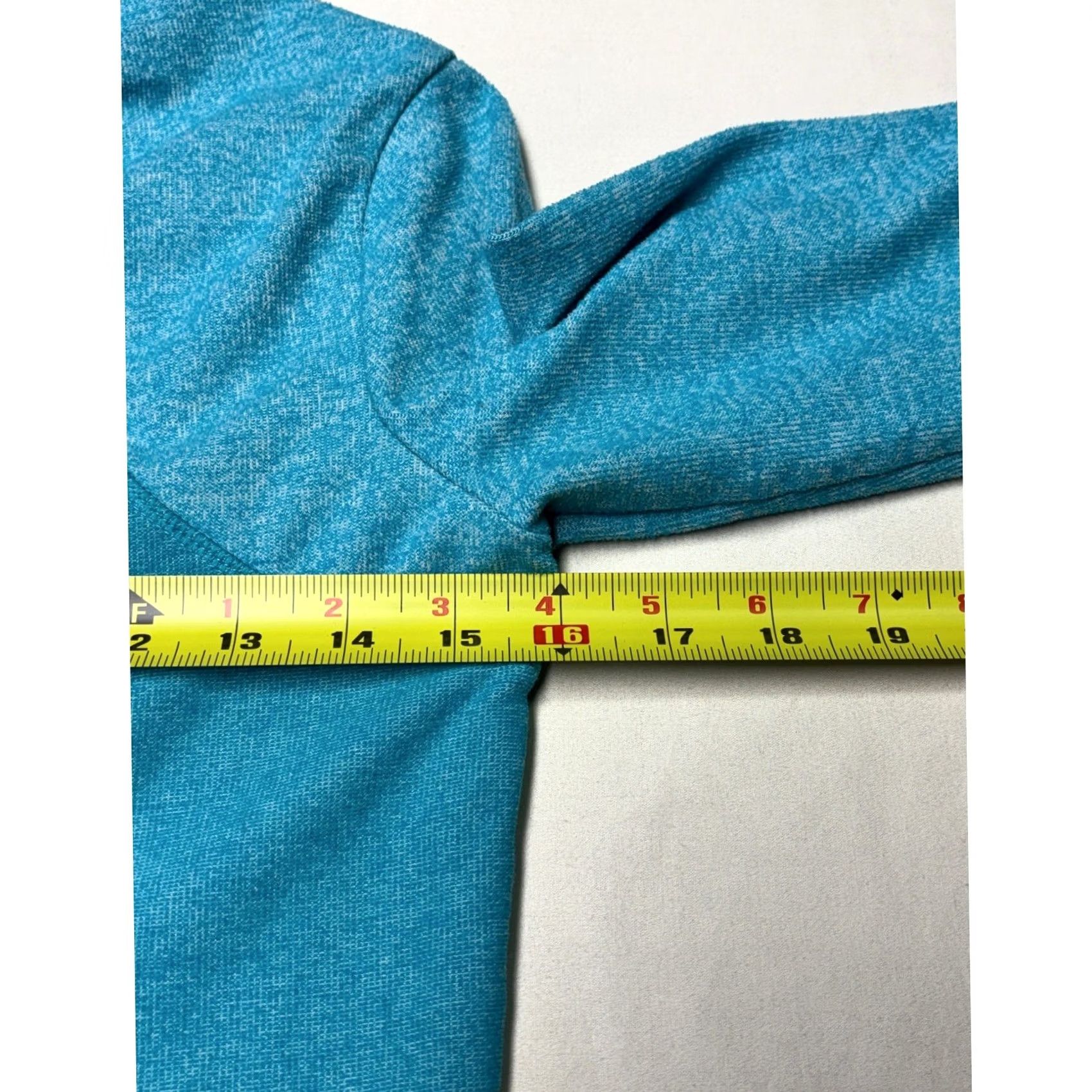 Athleta Athleta Pullover Top XS Teal Heathered Quarter Zip Athletic Size XS / US 0-2 / IT 36-38 - 6 Thumbnail