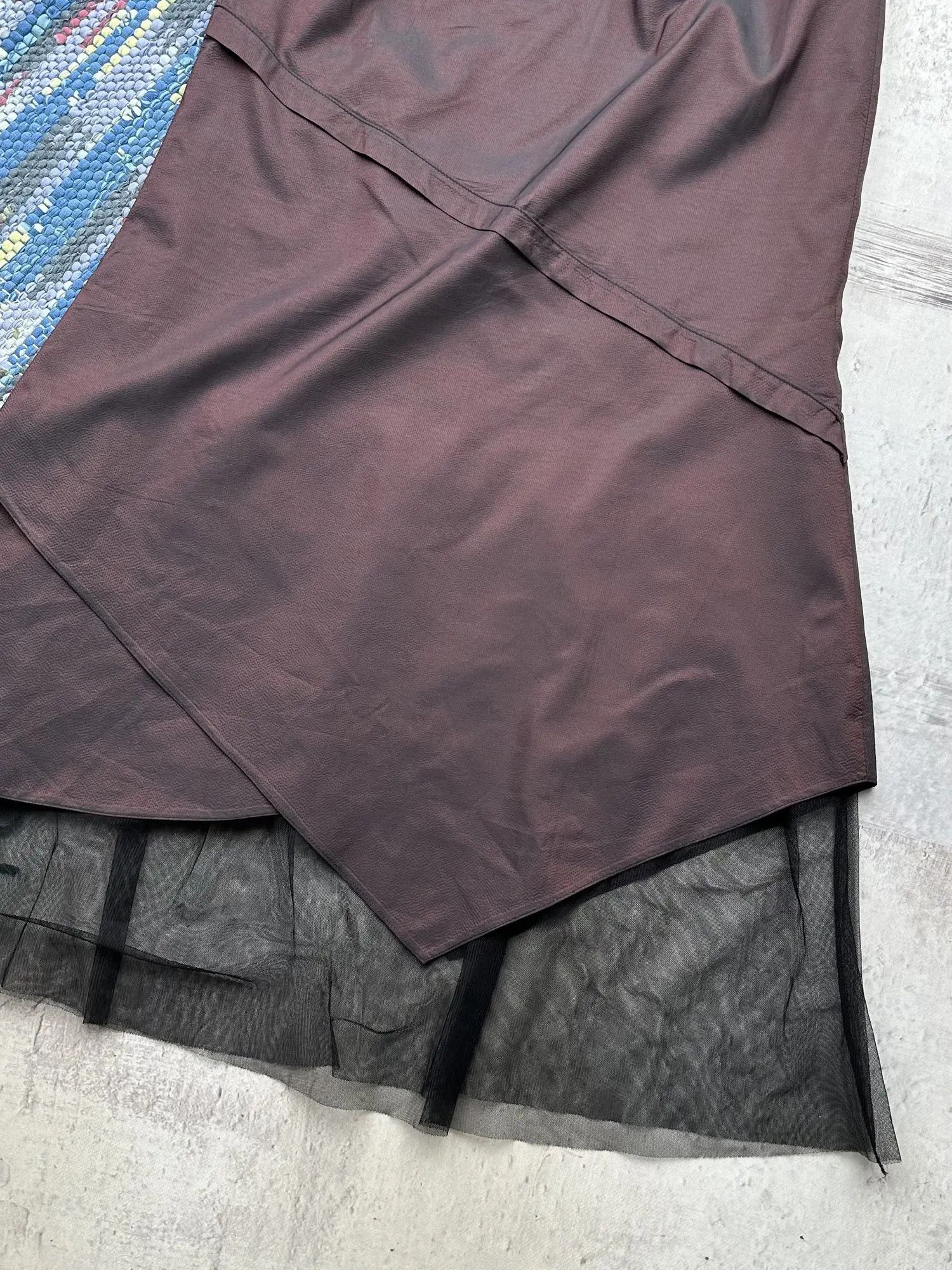 Vintage Vintage Flare Maxi Skirt A25D15(152) Size 27" / US 4 / IT 40 - 4 Thumbnail