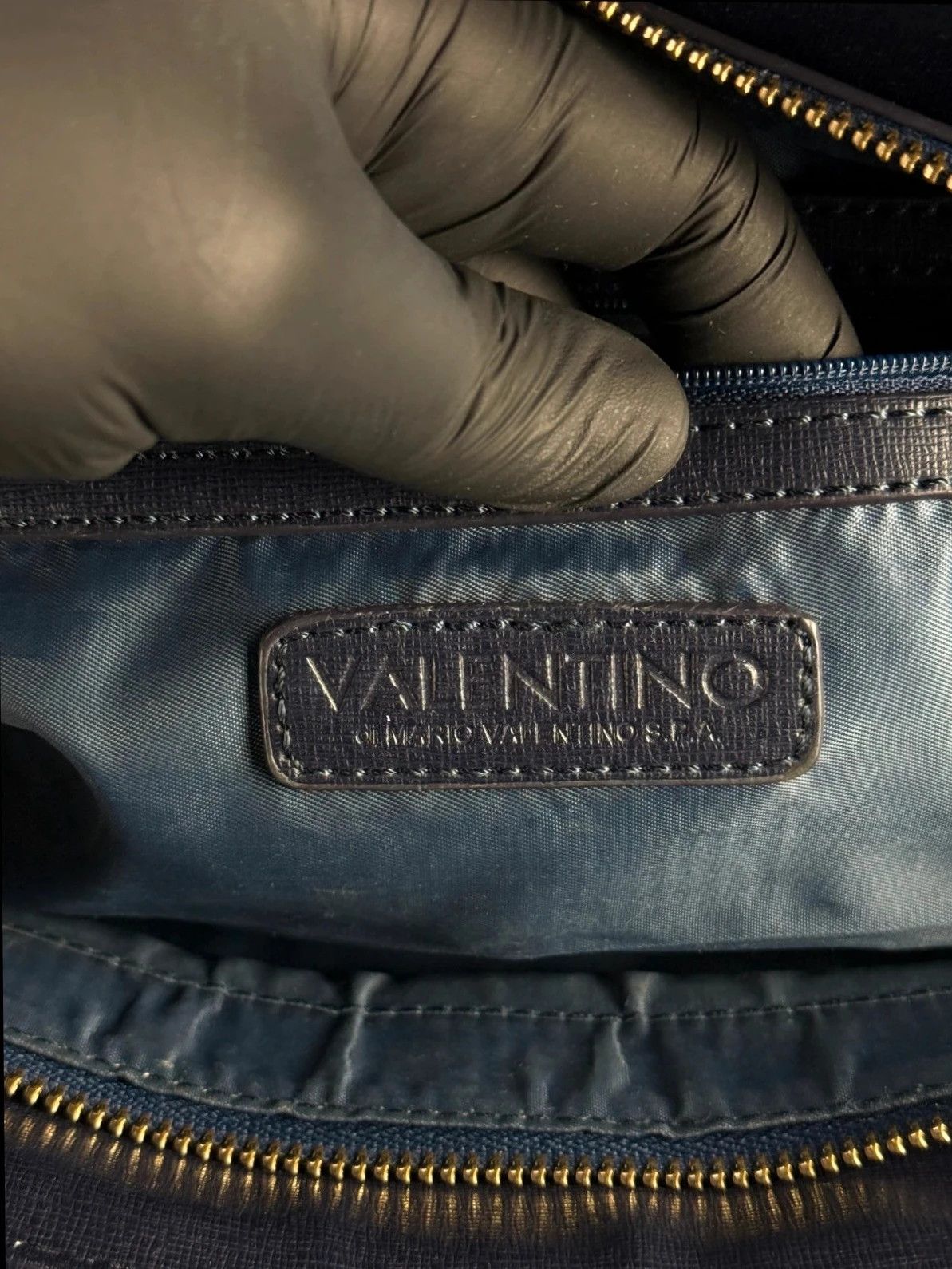 Mario Valentino Mario Valentino Snake Print Mini Handbag Blue Size ONE SIZE - 10 Thumbnail
