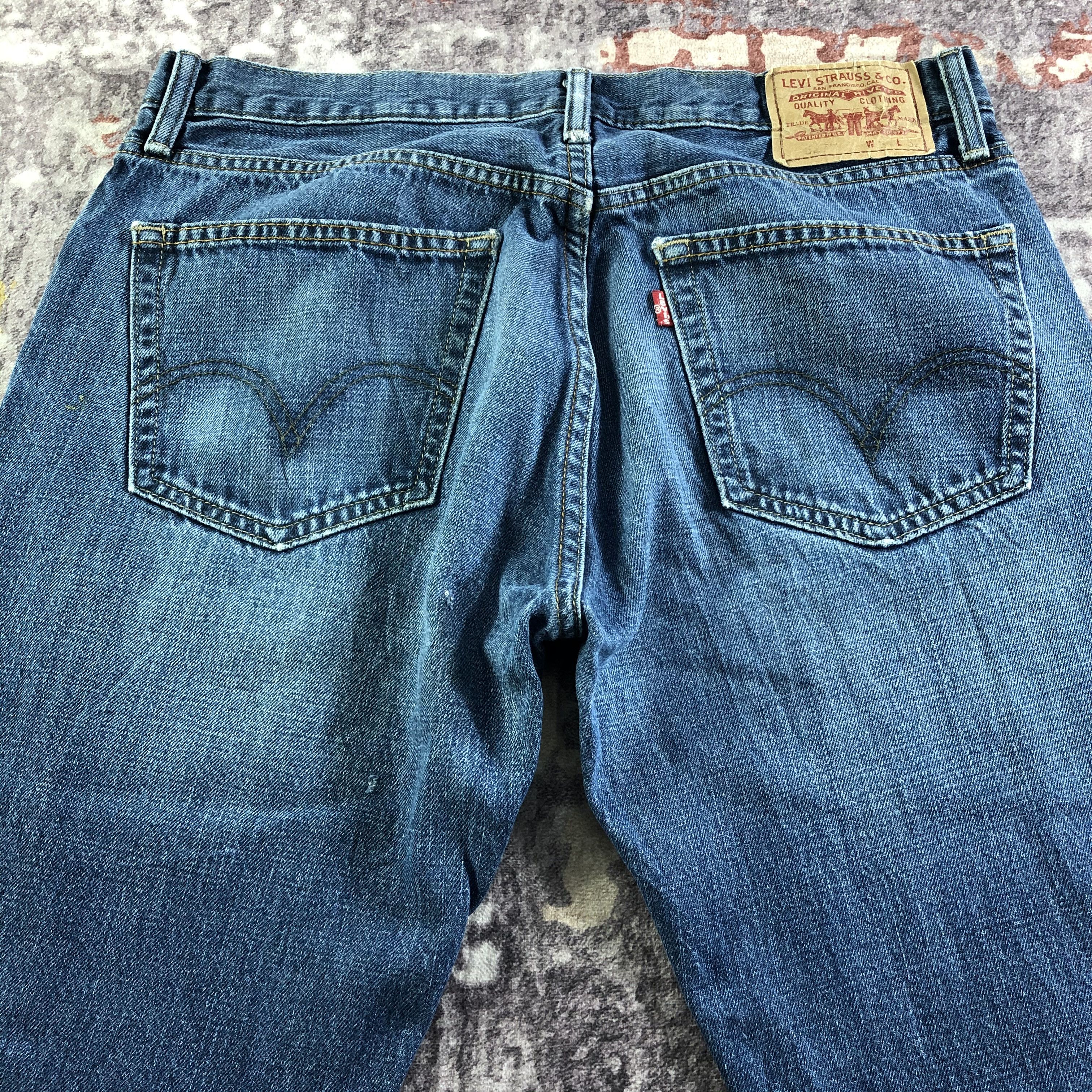 Levi's × Vintage Vintage Blue Wash Levis 527 Flare Jeans-JM3446 Size 33" - 4 Thumbnail