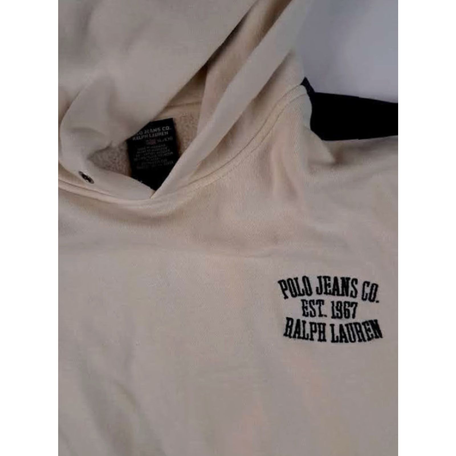 Polo Ralph Lauren Polo Ralph Lauren Sweatshirt Hoodie XL White Men Pullover Hooded Drawstring Missing Box Marks 28in Long 27in Pit to Pit Size US XL / EU 56 / 4 - 3 Thumbnail