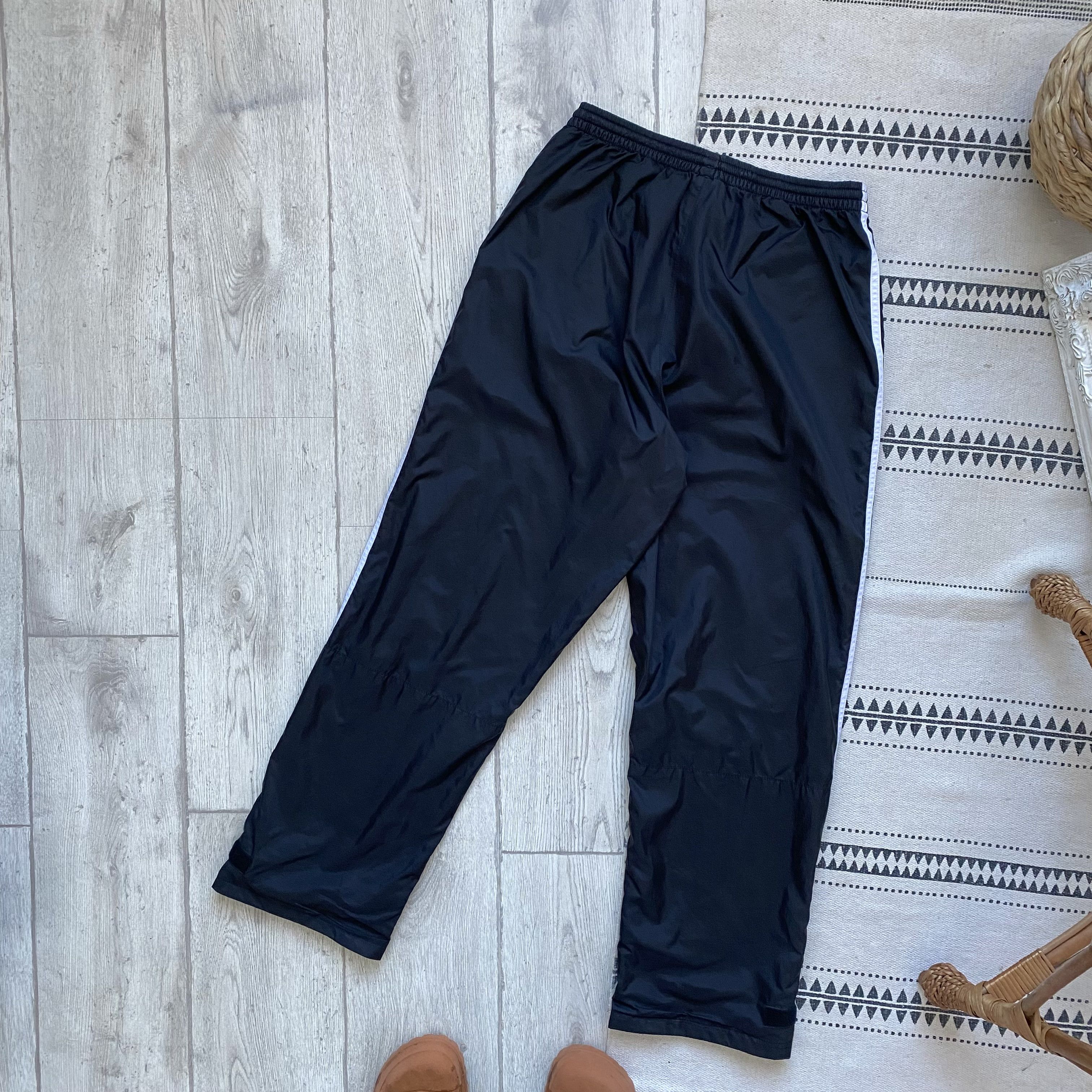 Adidas ⚫️ Vintage 90s Adidas Nylon track Pants Retro Drill Size US 32 / EU 48 - 10 Thumbnail