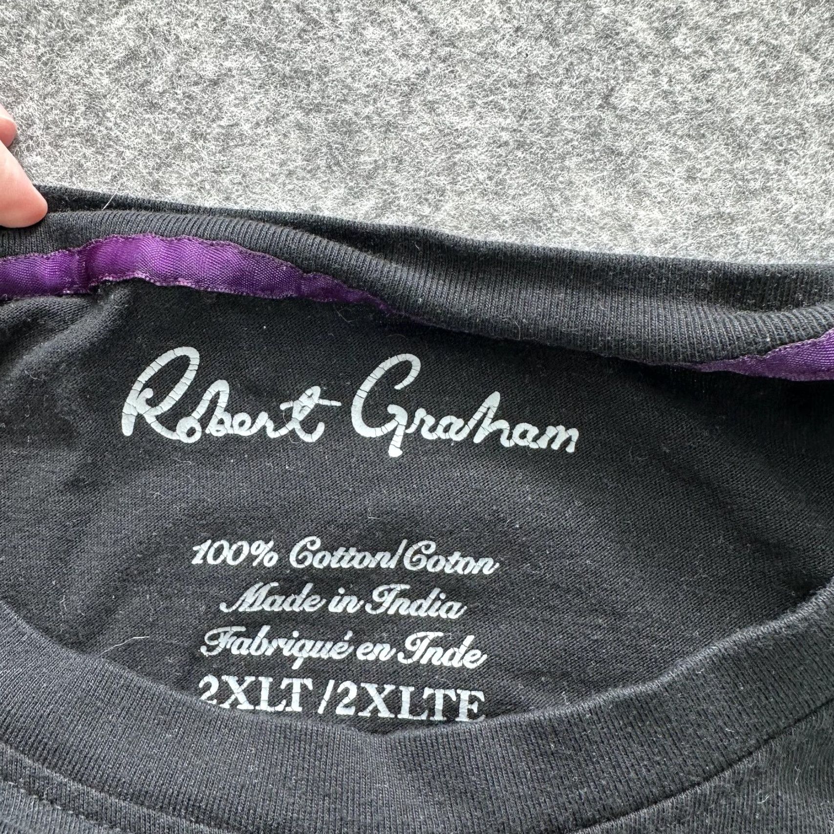 Robert Graham Robert Graham Shirt Mens 2XLT Black Skull Graphic Tee Big Tall Cotton Art Size US XXL / EU 58 / 5 - 3 Thumbnail