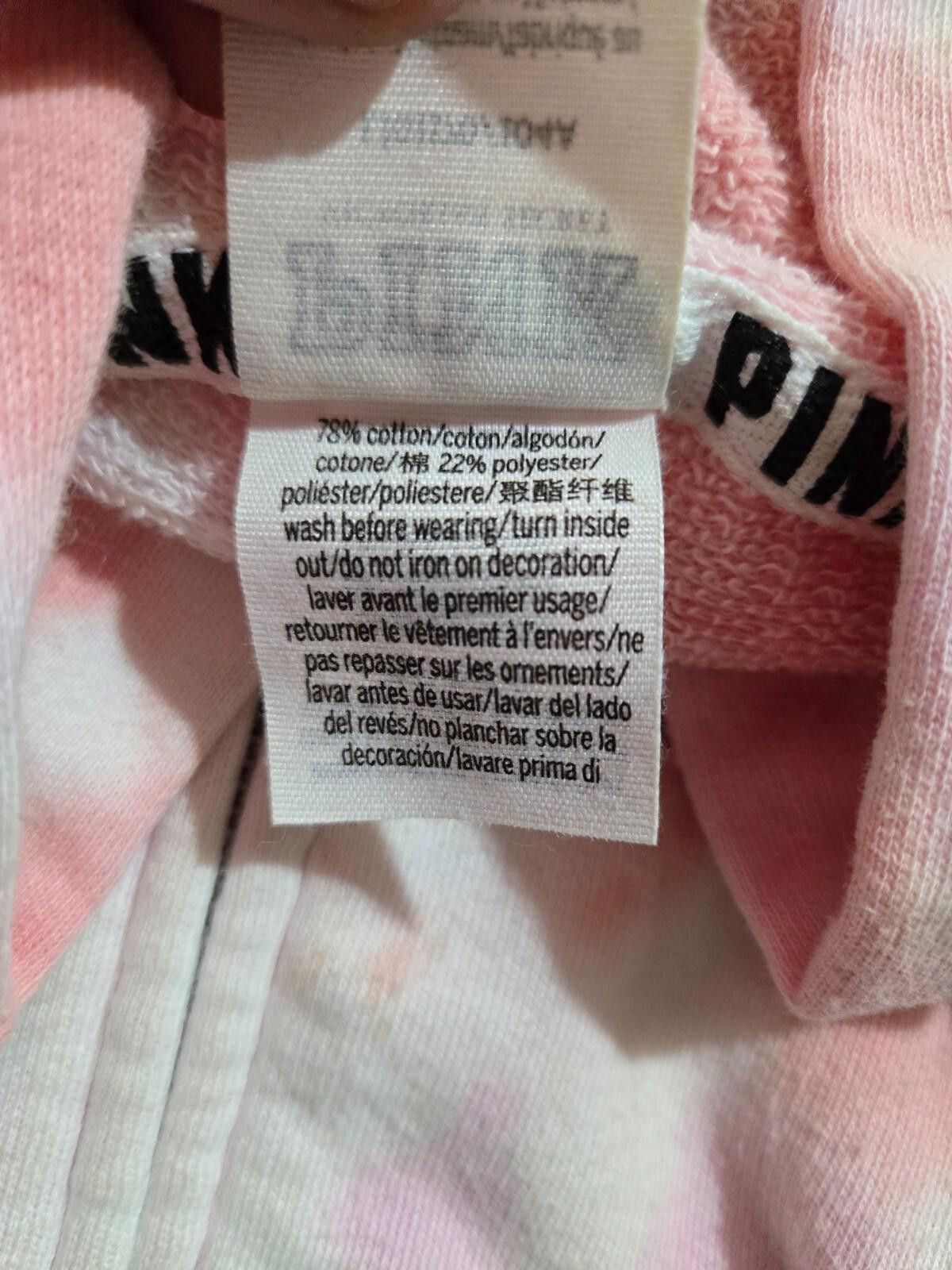 Designer Victoria's Secret PINK Tie Dye Full Zip Hoodie Size L Size L / US 10 / IT 46 - 4 Thumbnail