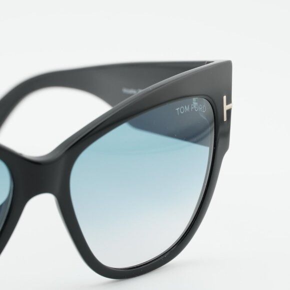 Tom Ford Tom Ford Anoushka FT0371 01B Sunglasses Shiny Black Cat Eye Size ONE SIZE - 5 Thumbnail