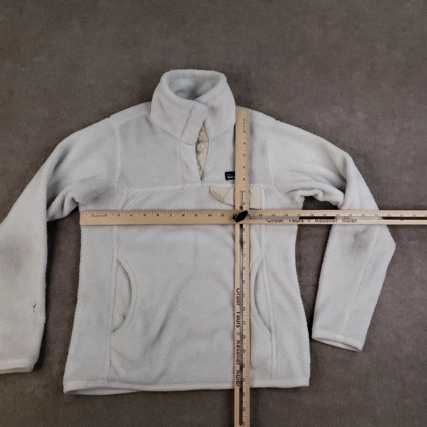 Patagonia Patagonia Snap-T Sweater Womens XS White Pullover Fleece Pocket 25442 Size XS / US 0-2 / IT 36-38 - 2 Thumbnail