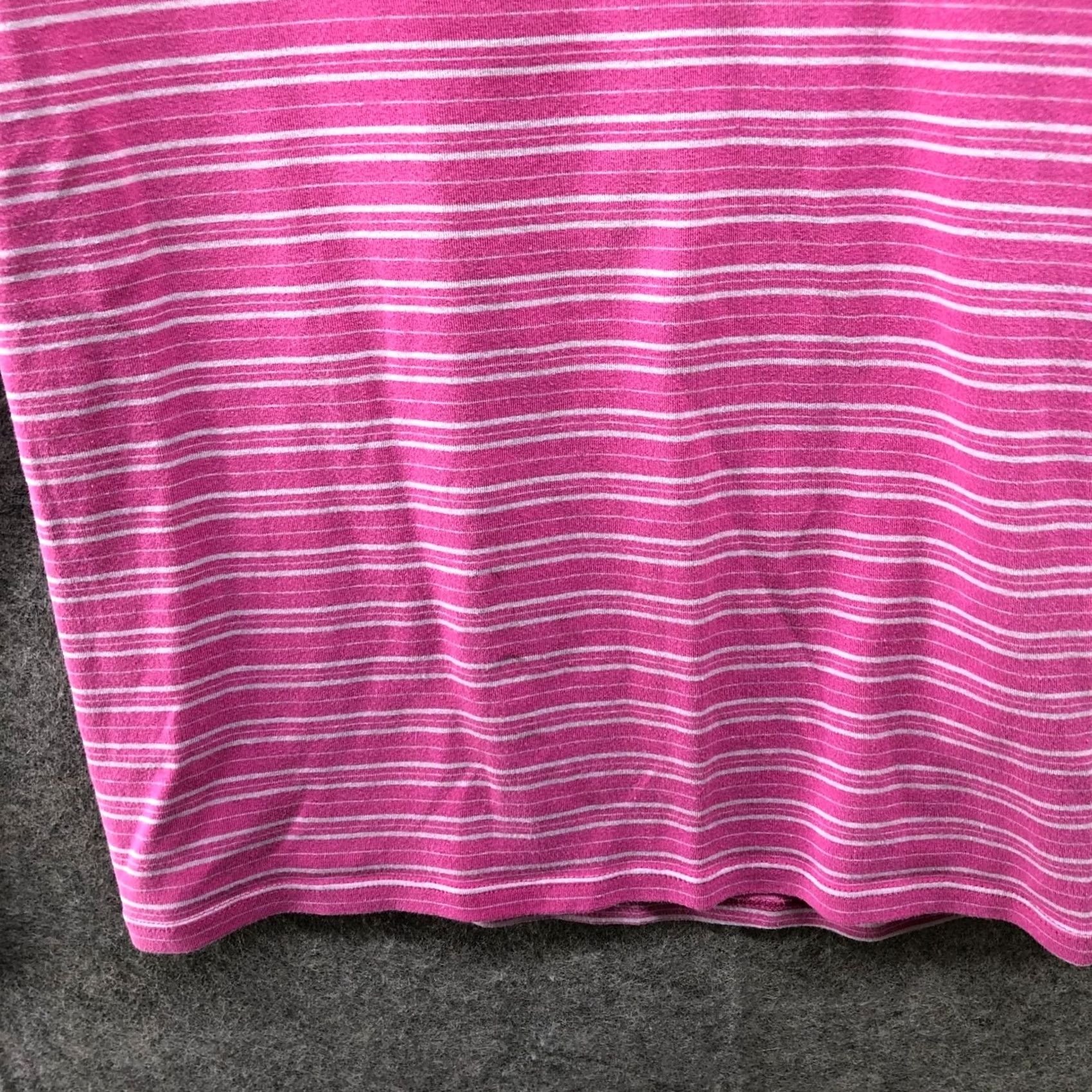 Uniqlo VINTAGE Uniqlo Long Sleeve T Shirt Womens M Pink Striped Crewneck Stretch Cotton Size M / US 6-8 / IT 42-44 - 4 Thumbnail