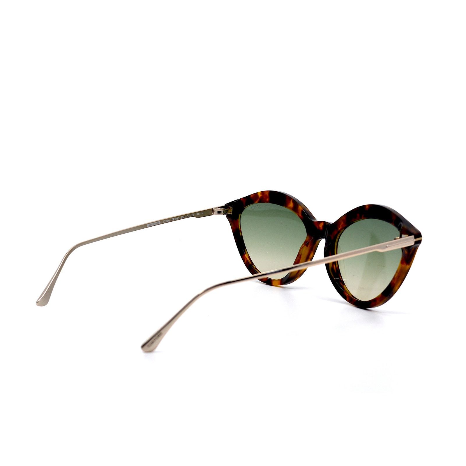 Tom Ford TOM FORD CHLOE TF663/S 55P HAVANA GREEN GRADIENT SUNGLASSES Size ONE SIZE - 8 Thumbnail