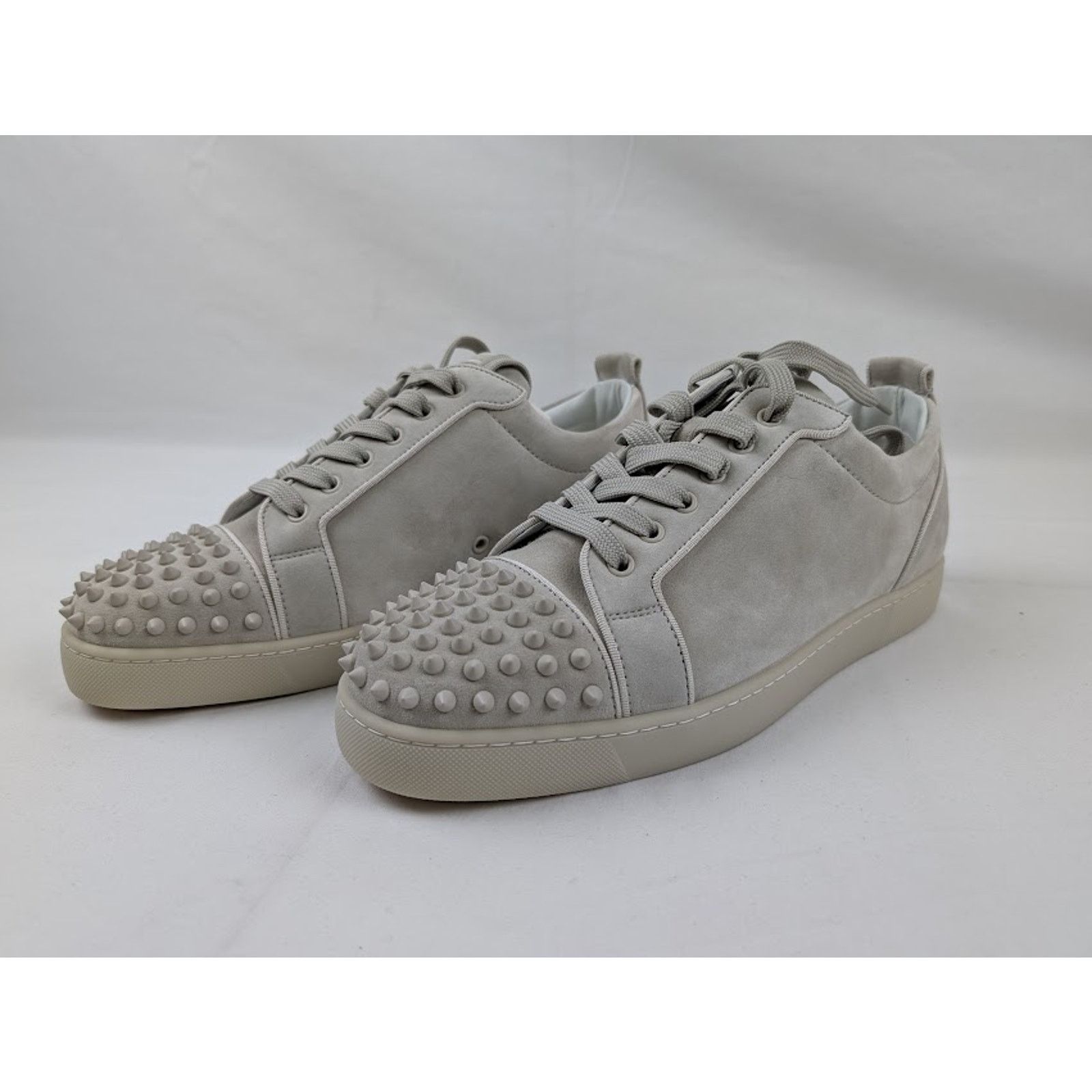 Christian Louboutin o1rshd1 Q:2 / Louis Junior Spikes Orlato Sneakers in Albatre Size US 13 / EU 46 - 13 Thumbnail