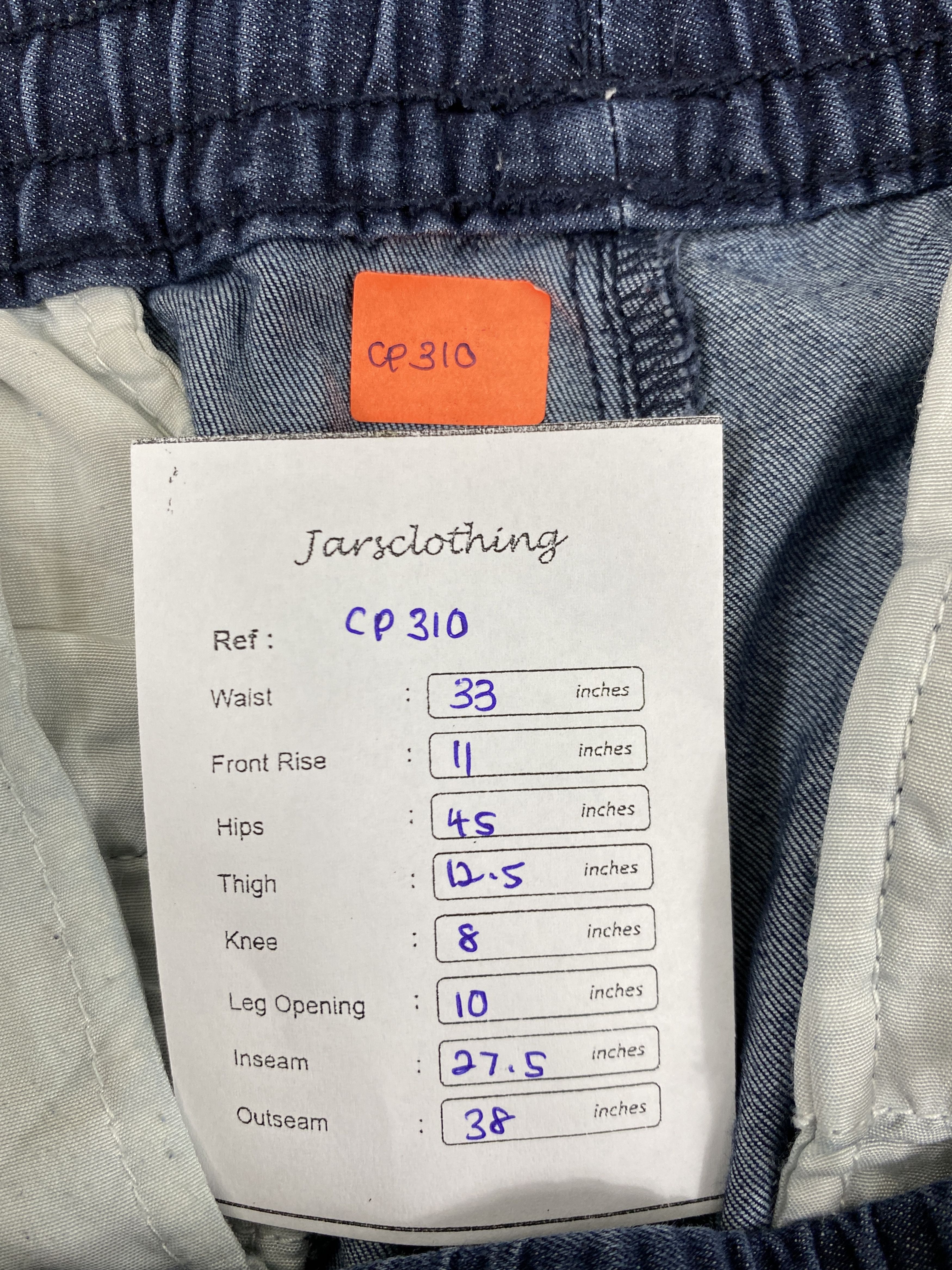 GU GU Jogger Denim Pants -CP310 Size US 33 - 6 Thumbnail